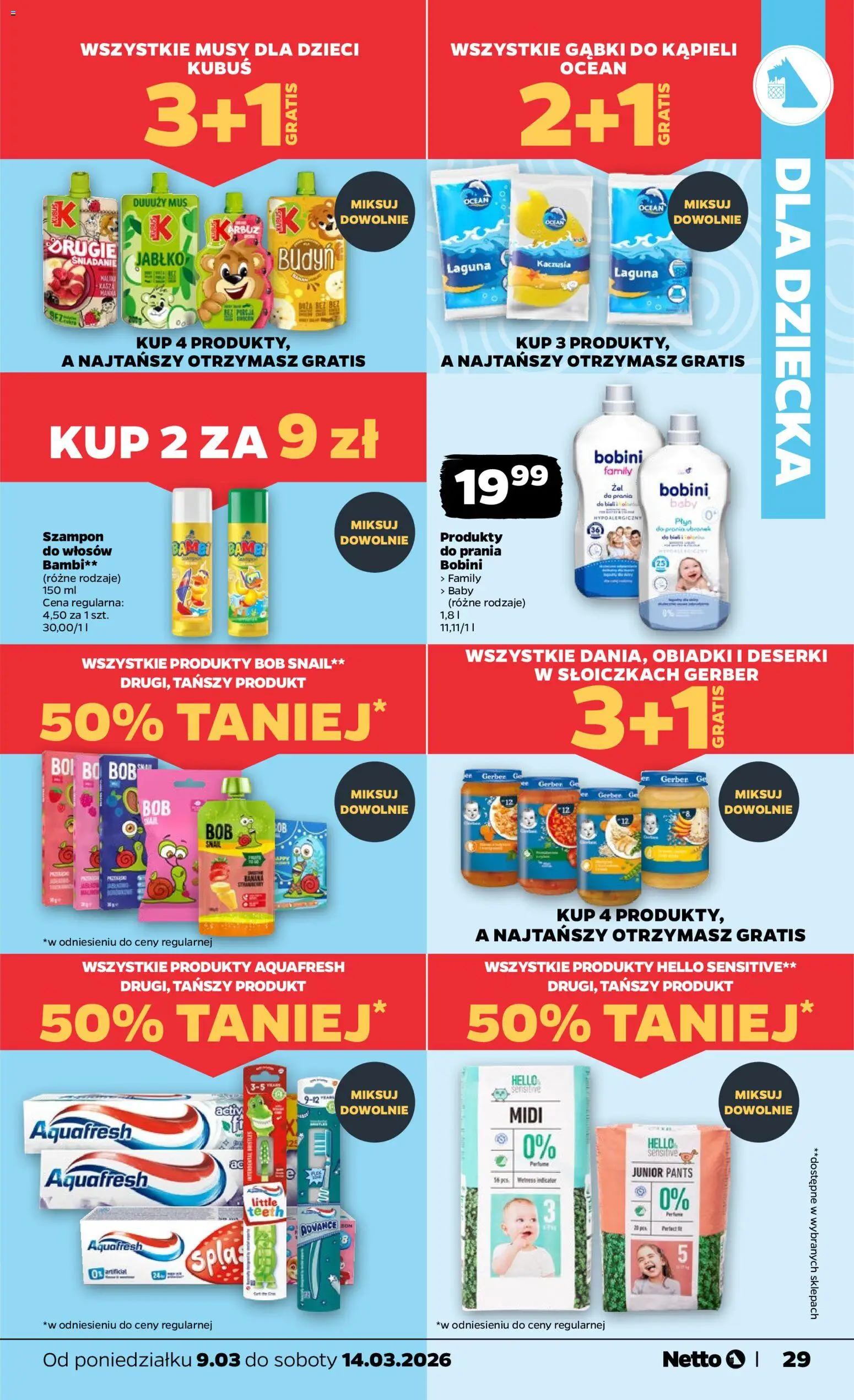 Netto gazetka od poniedziałku spożywcza od 09.03.2026 | Strona: 29 | Produkty: Bób, Szampon