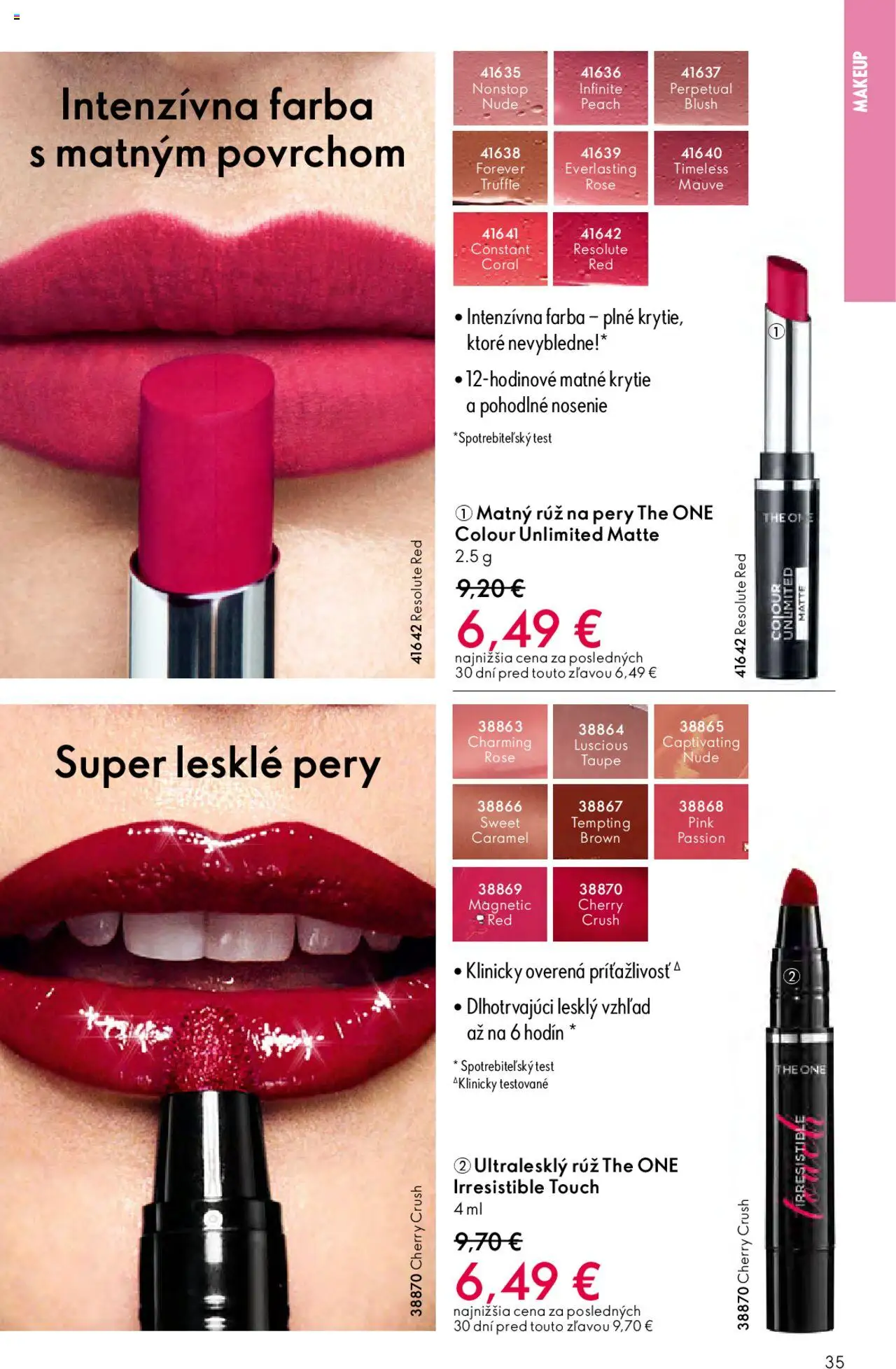 Nové Oriflame akcie – leták je platný od 22.10.2025 | Strana: 35 | Produkty: Rúž na pery