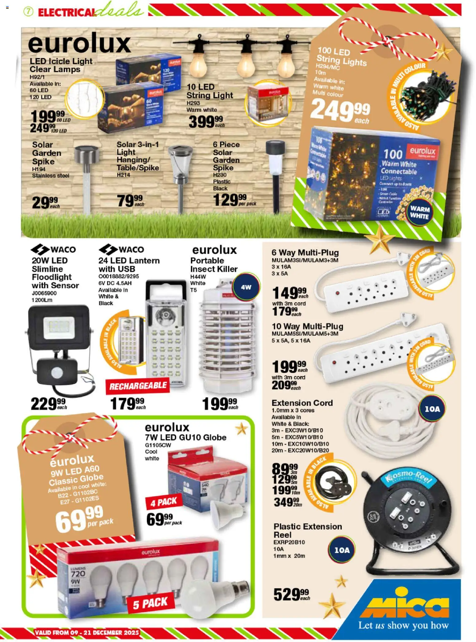 New MICA catalogue – valid from 09.12.2025 | Page: 7 | Products: Lantern, USB, Globe, Light