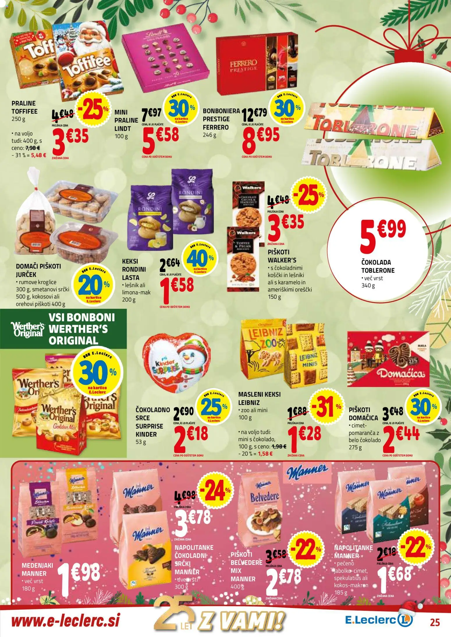 Novi E.leclerc katalog ponudbe – veljaven od 10.12.2025 | Stran: 25 | Izdelki: Bonboniera, Cokolada, Orescki, Piskoti