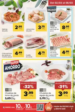 Vista previa Eroski folleto válido desde el 26.02.2026 | Página: 7 | Productos: Medias, Ηλεκτρικός φούρνος, Cerdo