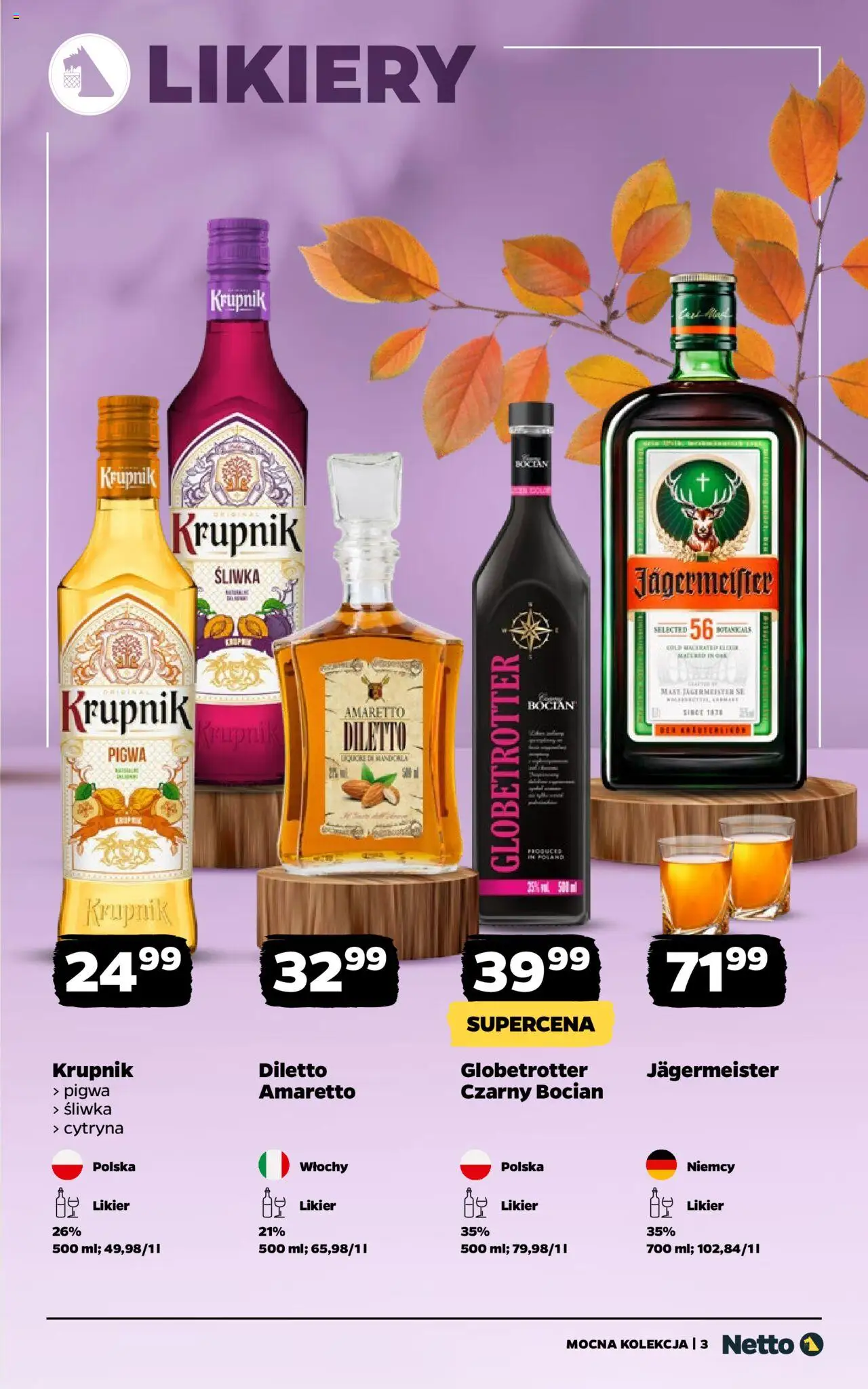 Netto gazetka - Alkohole mocne od 29.09.2025 | Strona: 3 | Produkty: Cytryna, Pigwa, Jagermeister, Amaretto