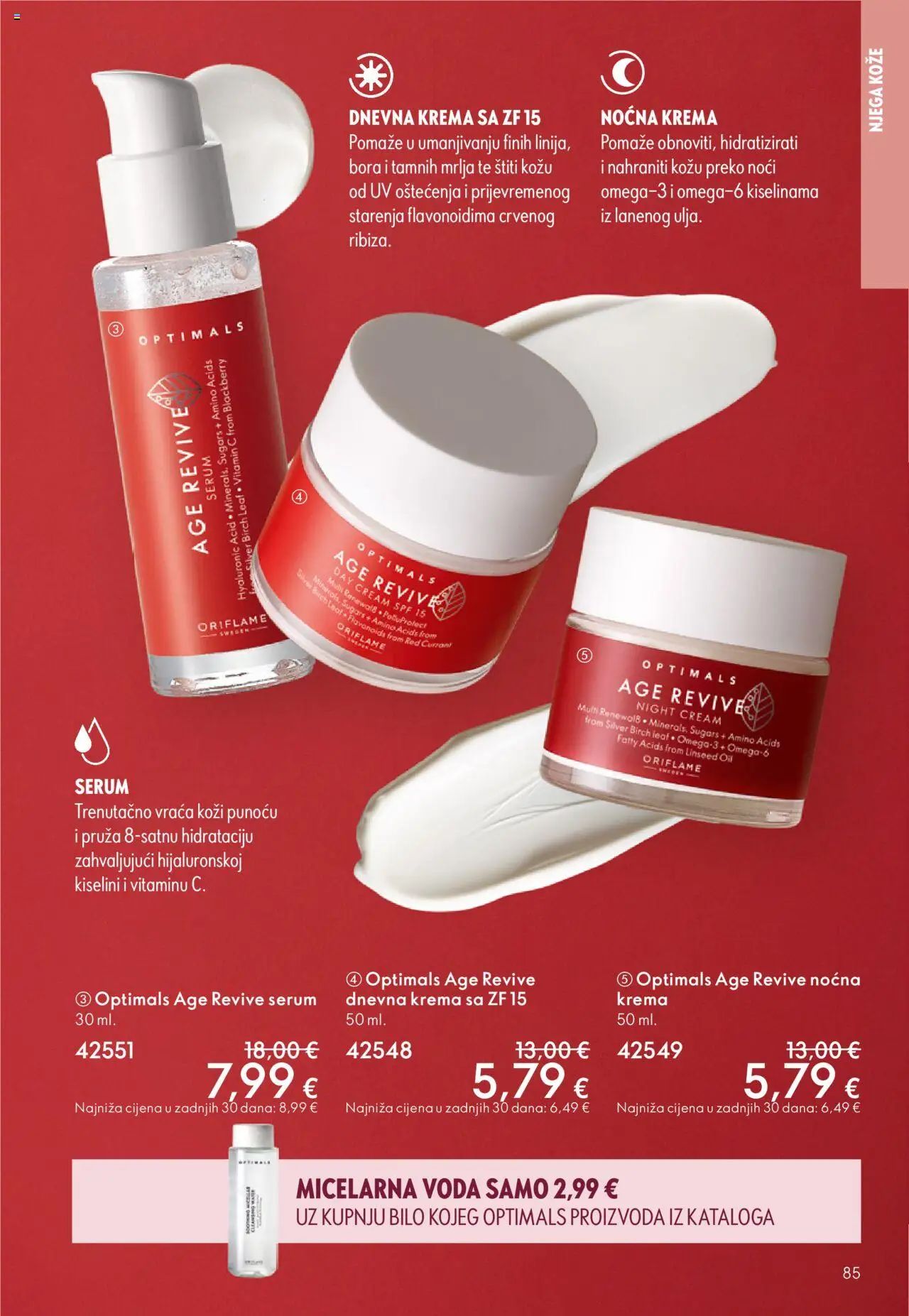 Oriflame katalog | vrijedi od 08.10.2025 | Stranica: 85 | Proizvodi: Noćna krema, Krema, Voda