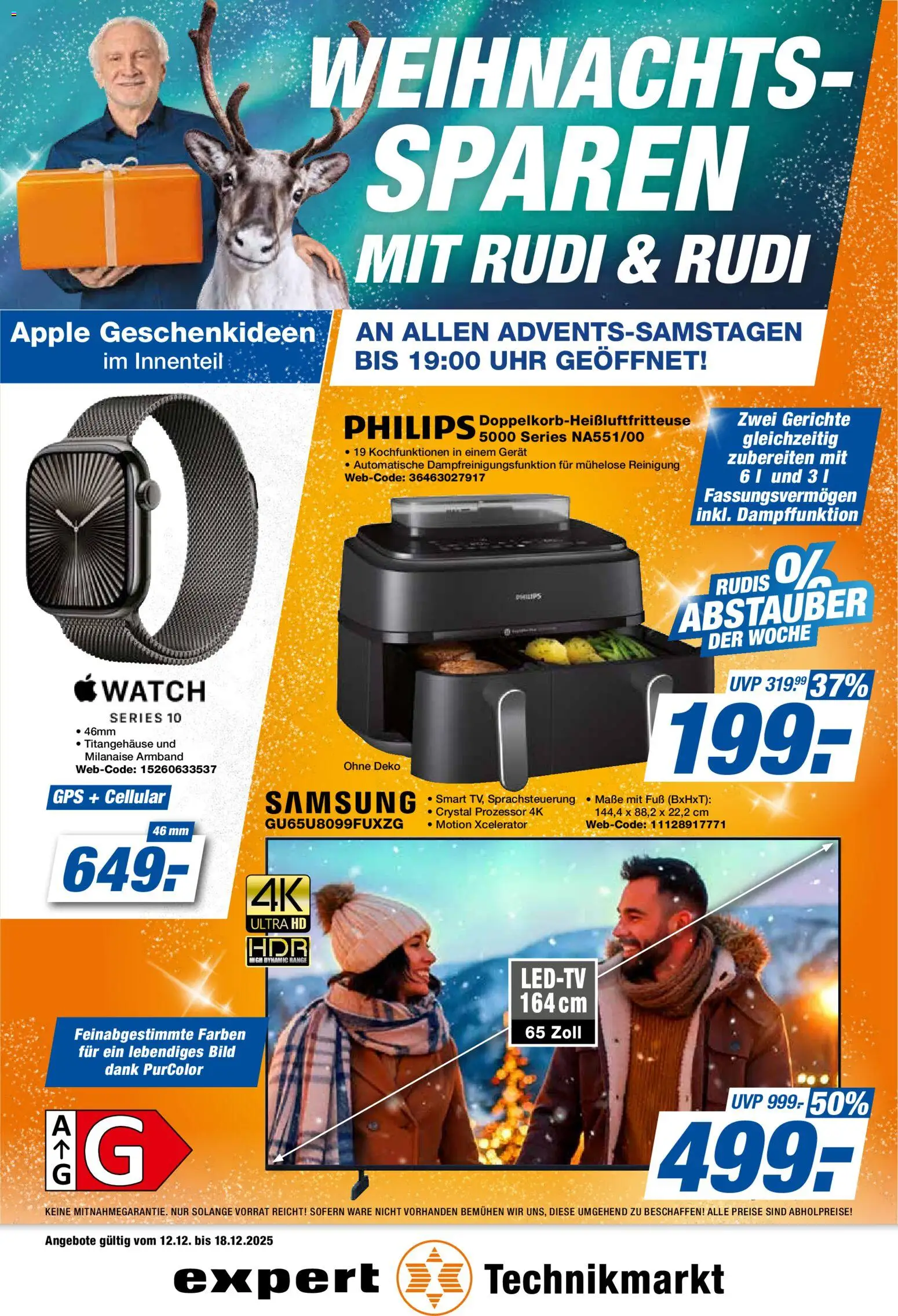 Expert Prospekt 	 – gültig ab 12.12.2025 | Seite: 1 | Produkte: Philips, Samsung, Apple, Uhr