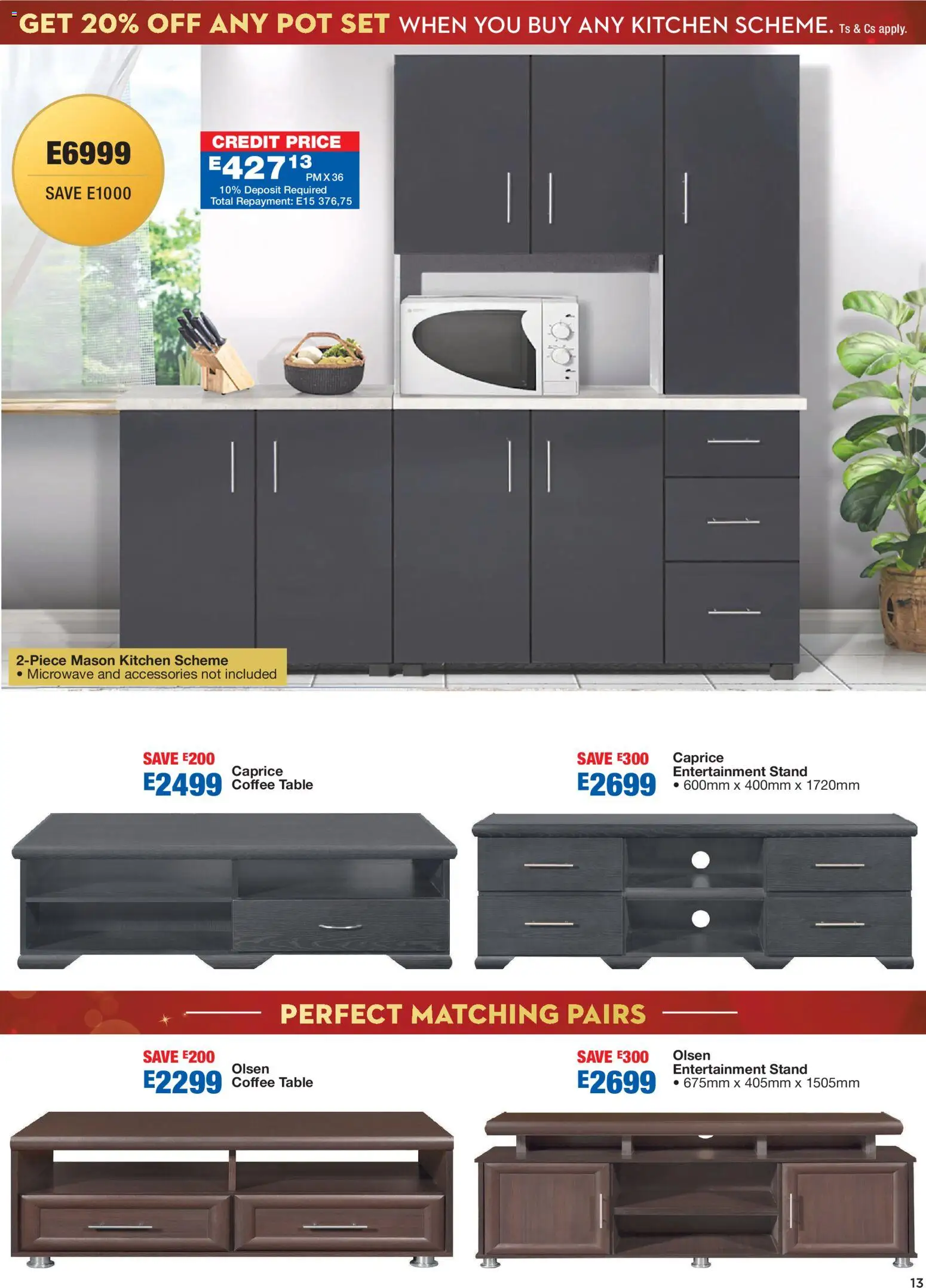 New OK Furniture catalogue – valid from 08.12.2025 | Page: 13 | Products: Coffee table, Table, Microwave, Coffee