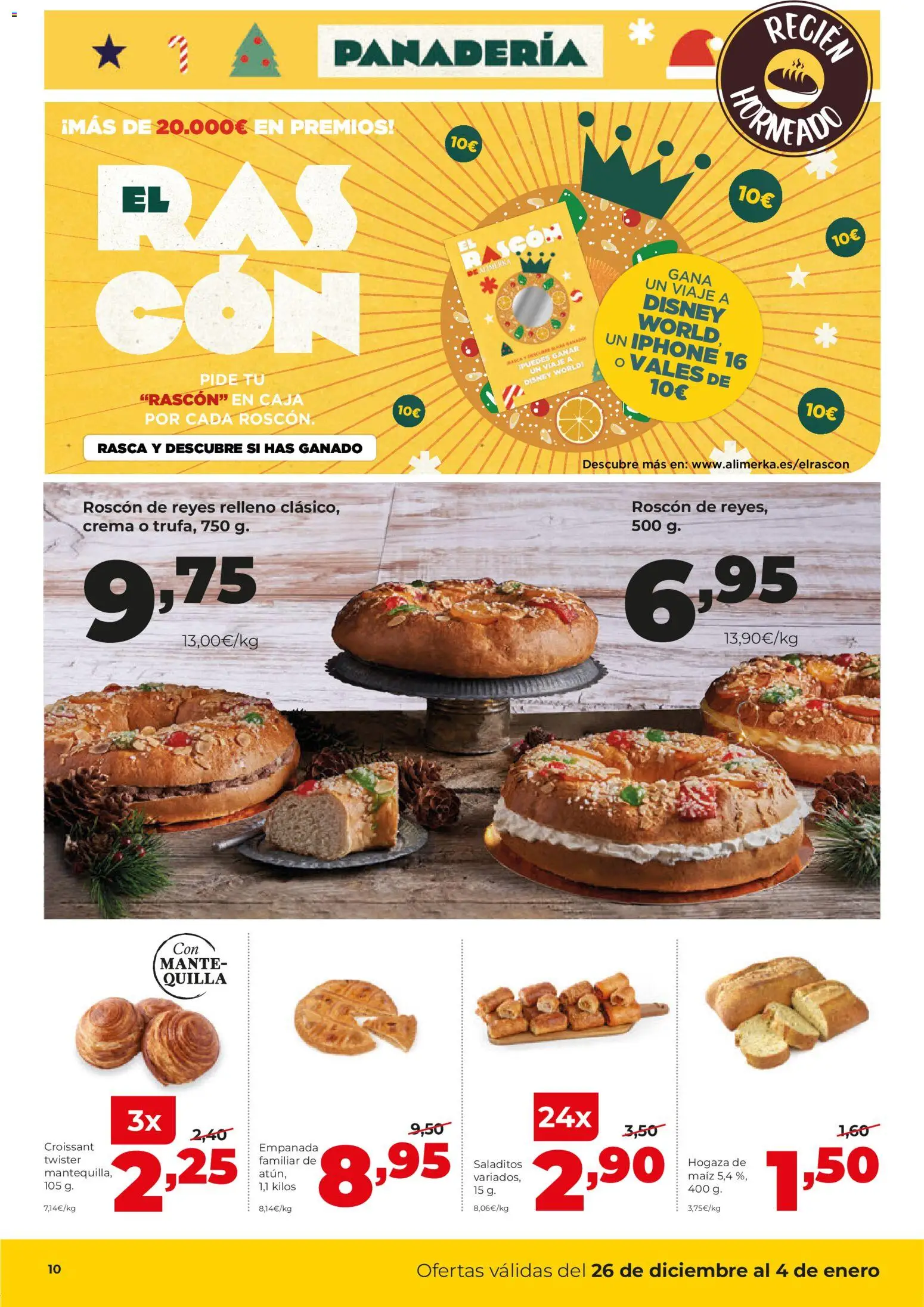 Alimerka folleto │ válido desde el 26.12.2025 | Página: 10 | Productos: Crema, Iphone, Panadería, Caja