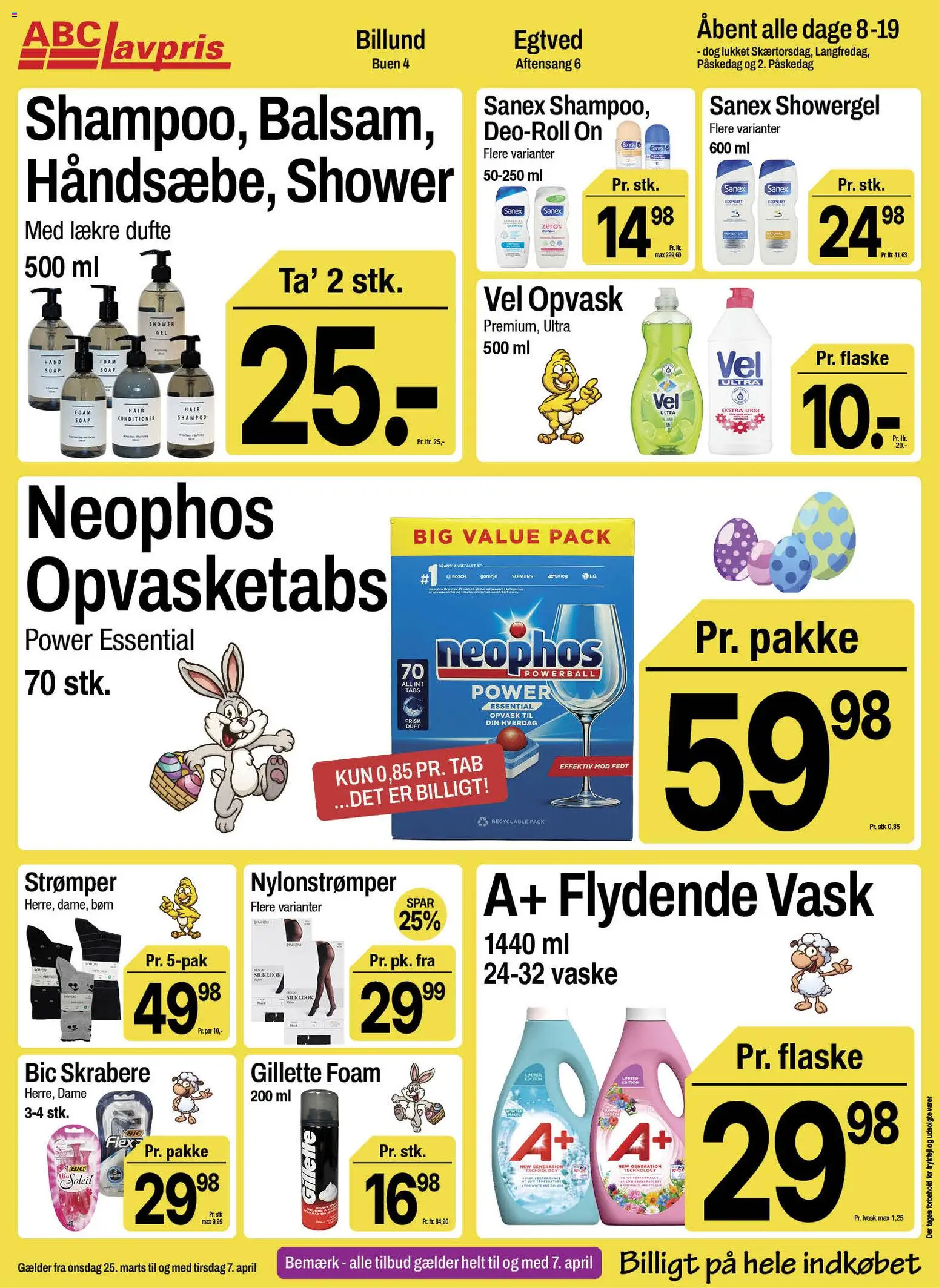 Abc Lavpris tilbudsavis – gyldig fra 25.03.2026 | Side: 15 | Produkter: Shampoo, Strømper, Nylonstrømper