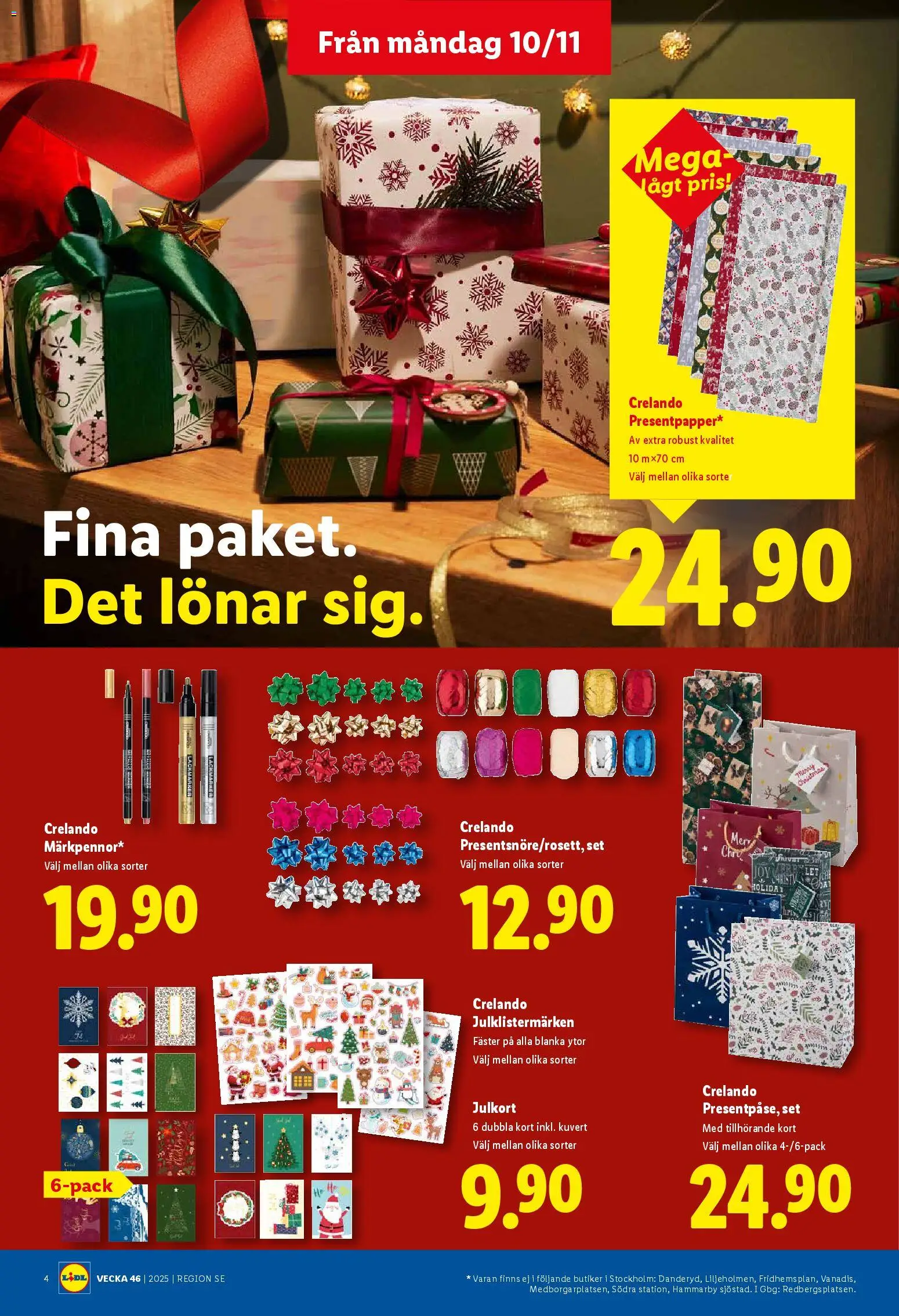 Lidl reklamblad aktuell från 13.10.2025 | Sida: 4 | Produkter: Set, Kuvert