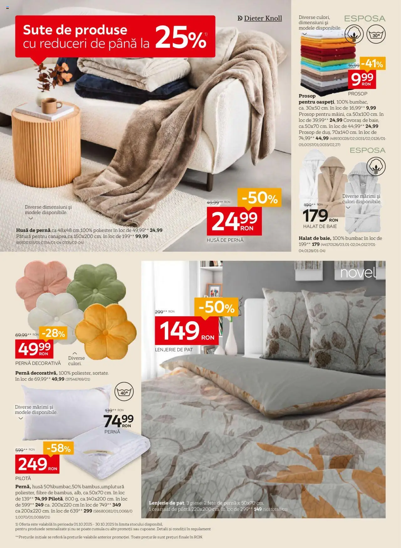 Noul catalog XXXLutz – valabil de la 06.10.2025 | Pagină: 14 | Produse: Lenjerie de pat, Pernă, Pătură, Halat de baie