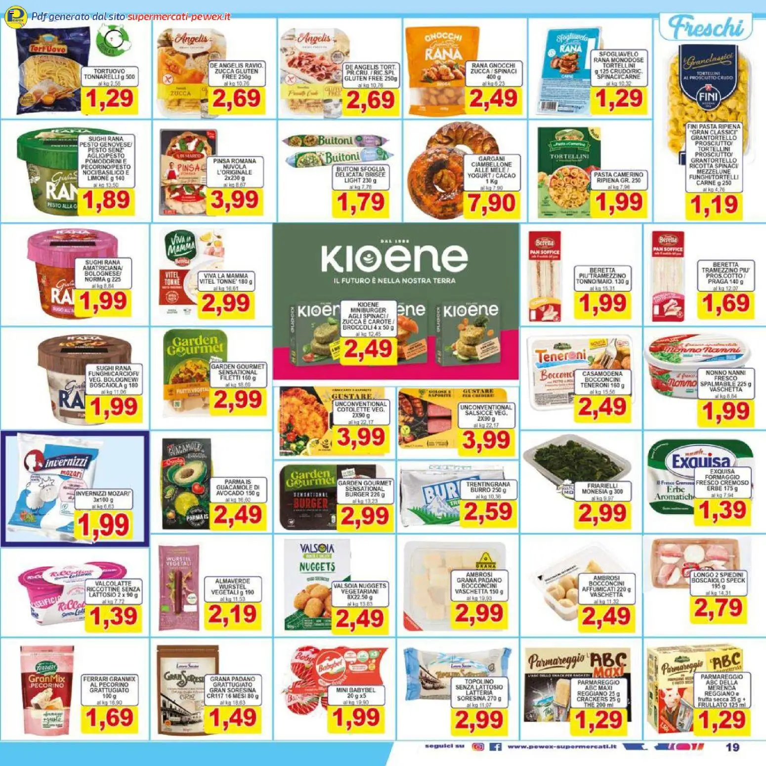 Volantino Pewex del 16.01.2026 | Pagina: 19 | Prodotti: Carote, Crackers, Broccoli, Ricotta