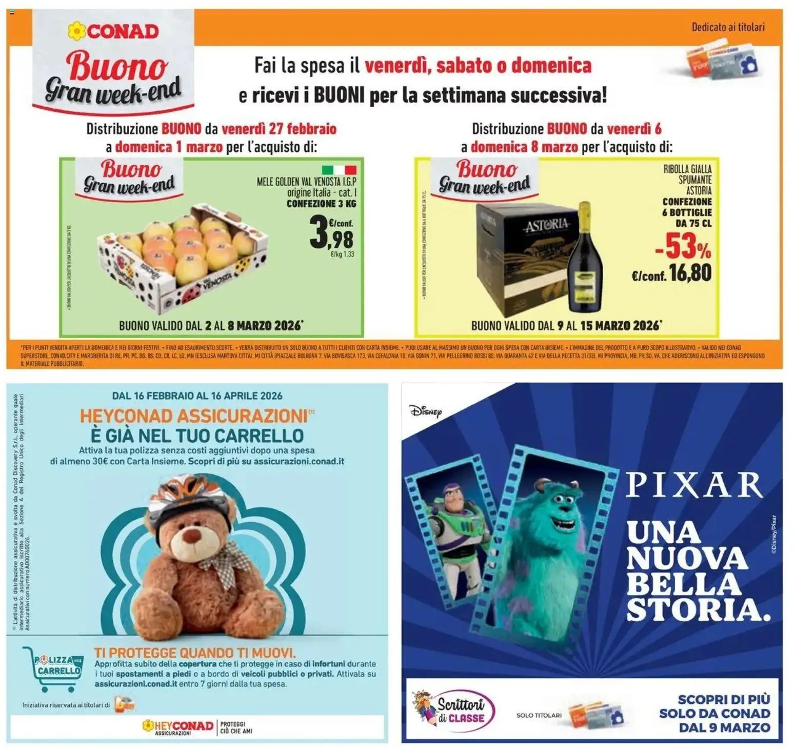 Volantino Conad del 25.02.2026 | Pagina: 18 | Prodotti: Mele, Carrello, Spumante