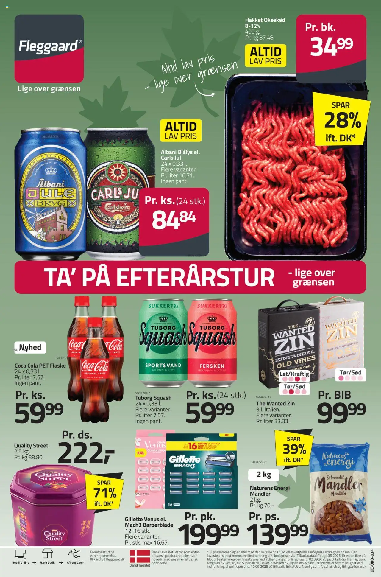 Fleggaard tilbudsavis – gyldig fra 08.10.2025 | Side: 48 | Produkter: Squash, Mandler, Cola, Tuborg Squash