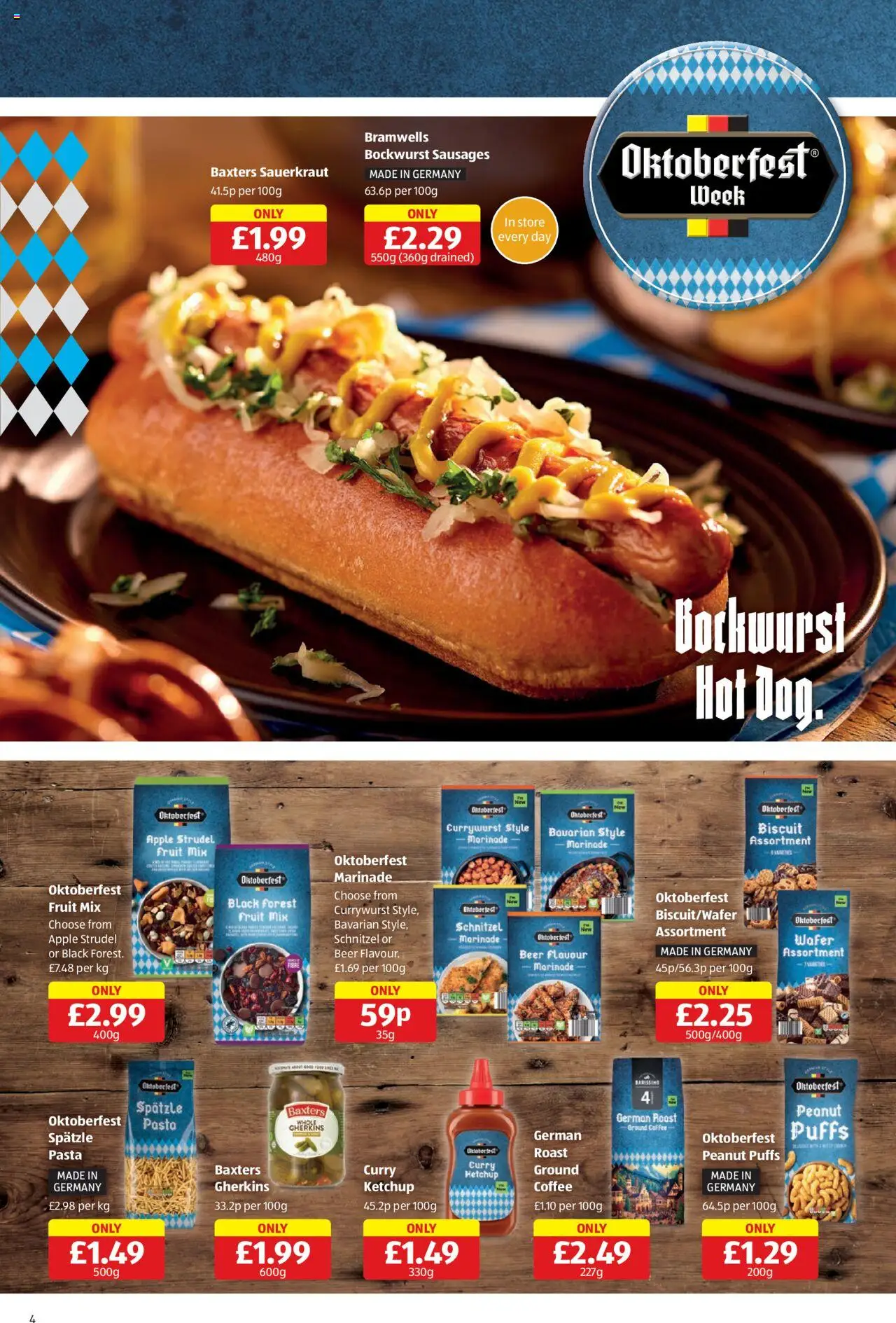  | Page: 4 | Products: Apple, Ketchup, Sausages, Hot dog