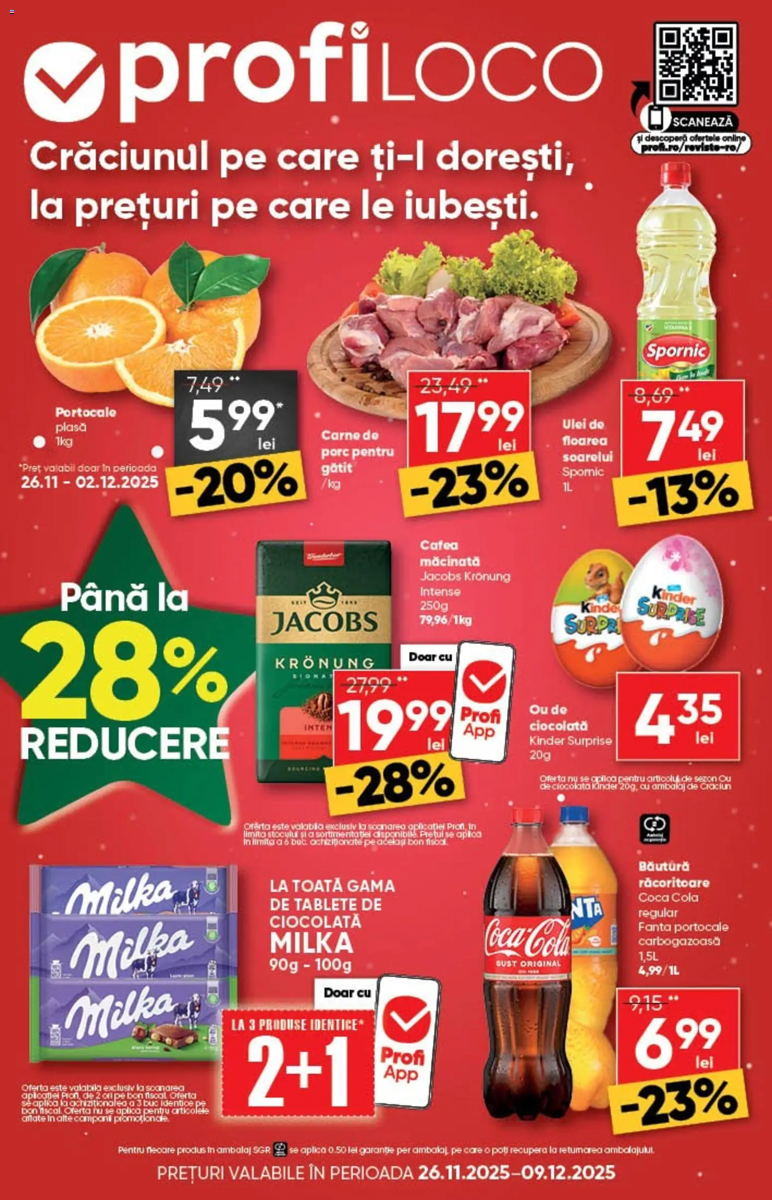 Noul catalog Profi – valabil de la 26.11.2025 | Pagină: 1 | Produse: Ulei, Cafea, Ciocolată, Carne De Porc