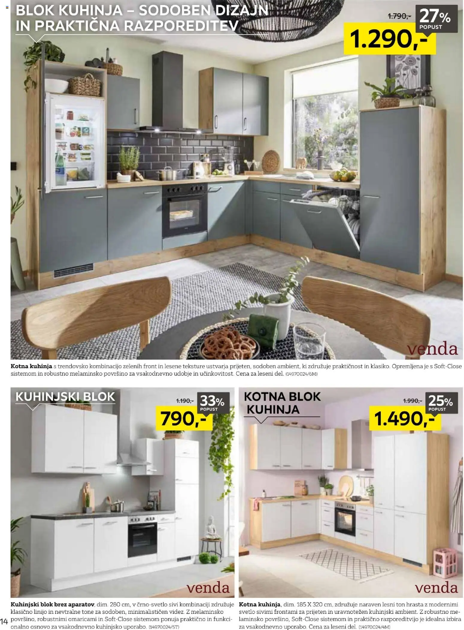 Novi XXXL Lesnina katalog ponudbe – veljaven od 19.01.2026 | Stran: 14 | Izdelki: Kuhinja, Blok