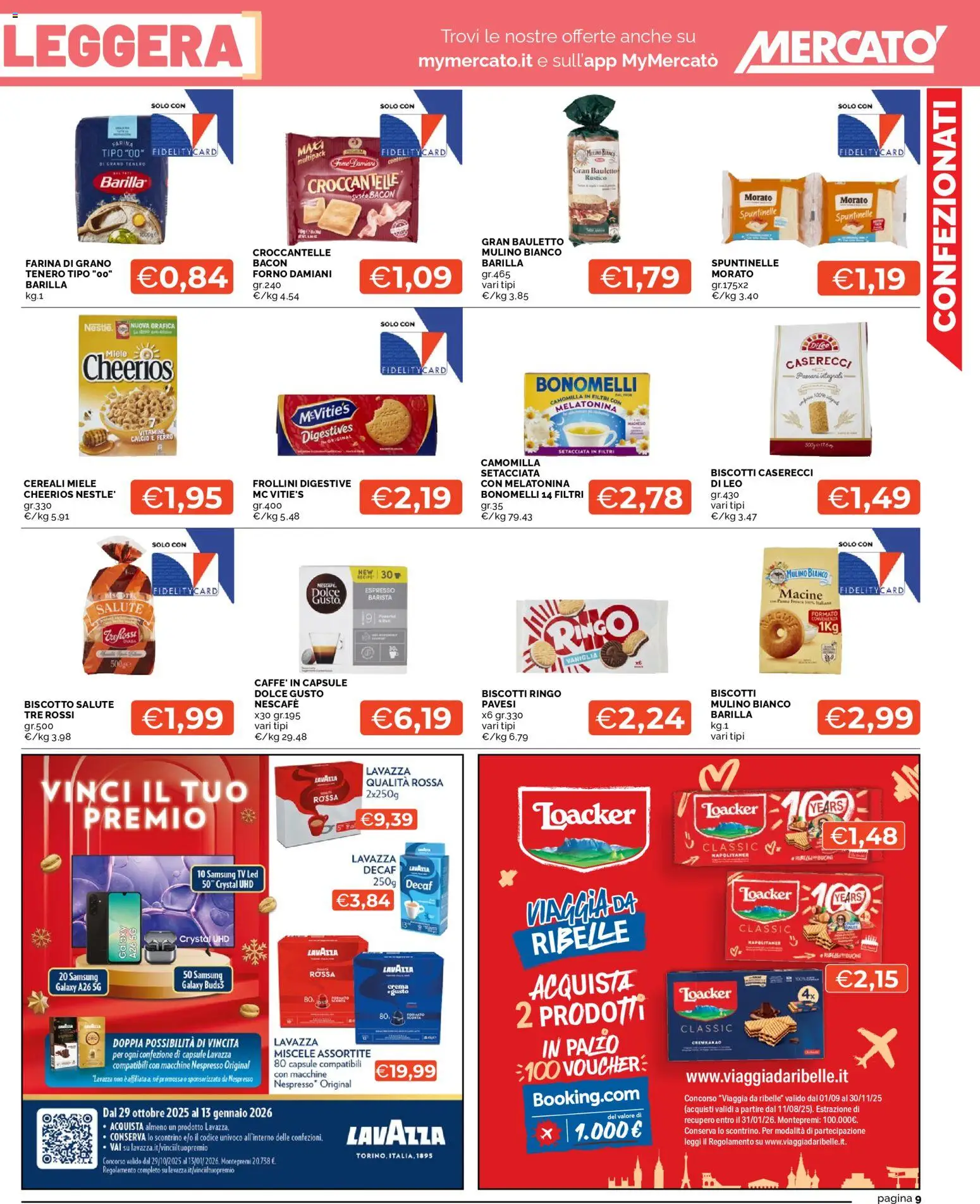 Volantino Mercatò del 24.11.2025 | Pagina: 9 | Prodotti: Cereali, TV, Miele, Frollini