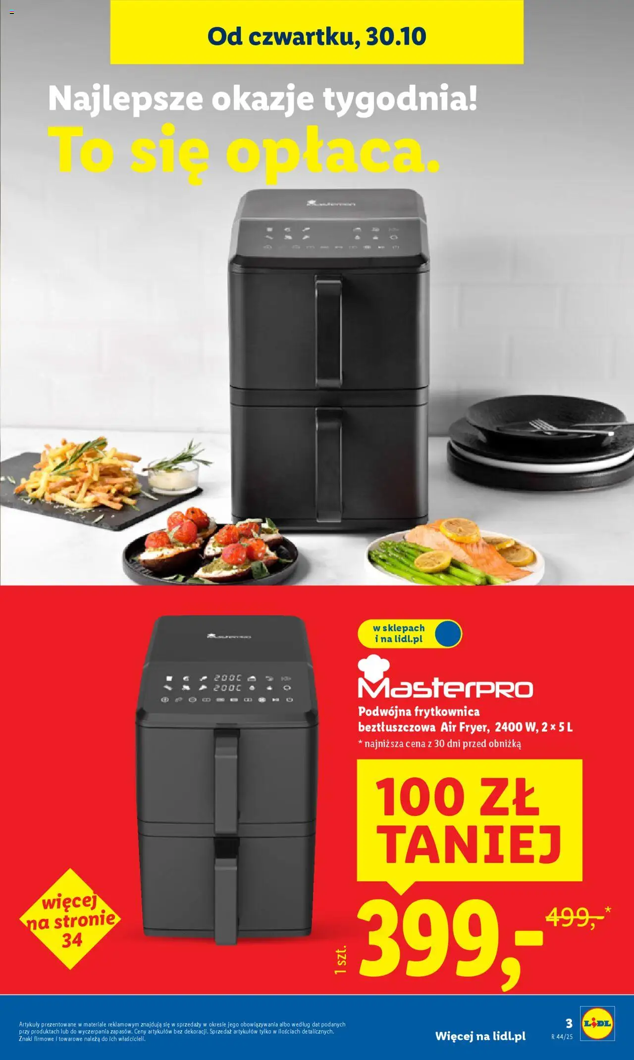 Lidl Katalog od 27.10.2025 | Strona: 3 | Produkty: Frytkownica, Frytkownica beztłuszczowa