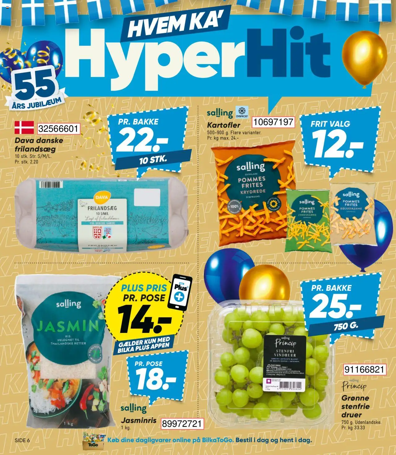 Bilka tilbudsavis – gyldig fra 03.10.2025 | Side: 6 | Produkter: Pommes frites, Kartofler, Vindruer