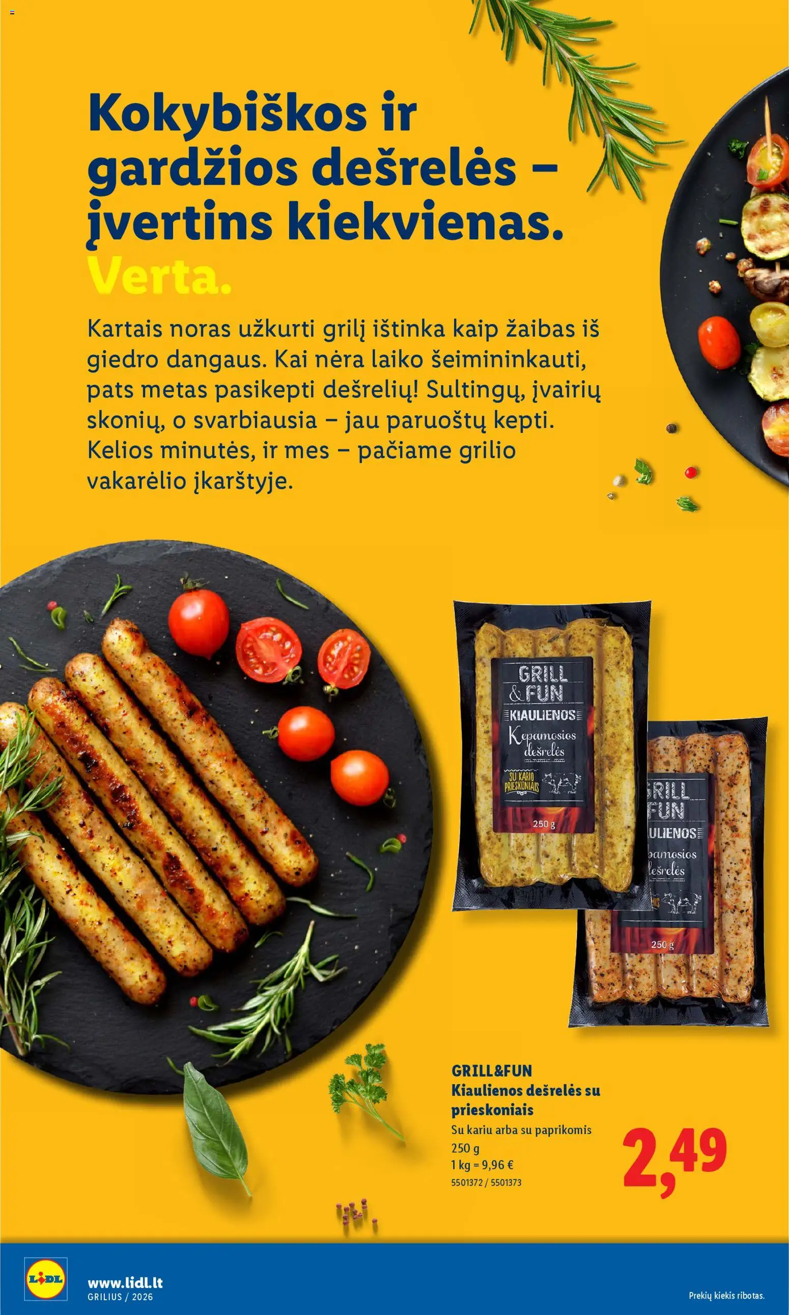 LIDL akcijos nuo 06.04.2026 | Puslapis: 16 | Prekių: Kiaulienos, Dešrelės