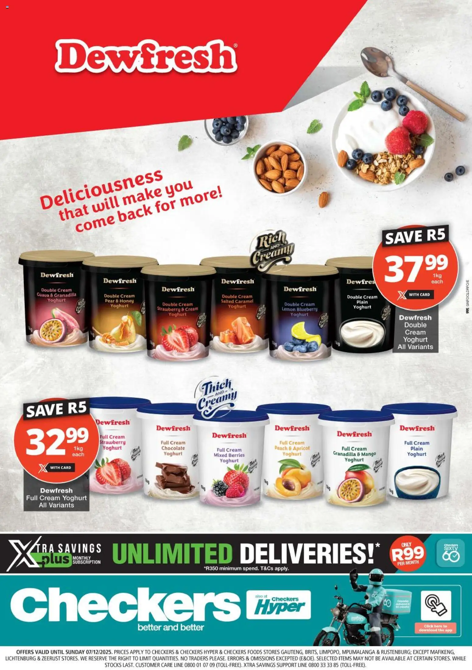 New Checkers catalogue – valid from 03.11.2025 | Page: 1 | Products: Yoghurt, Chocolate, Mango, Peach