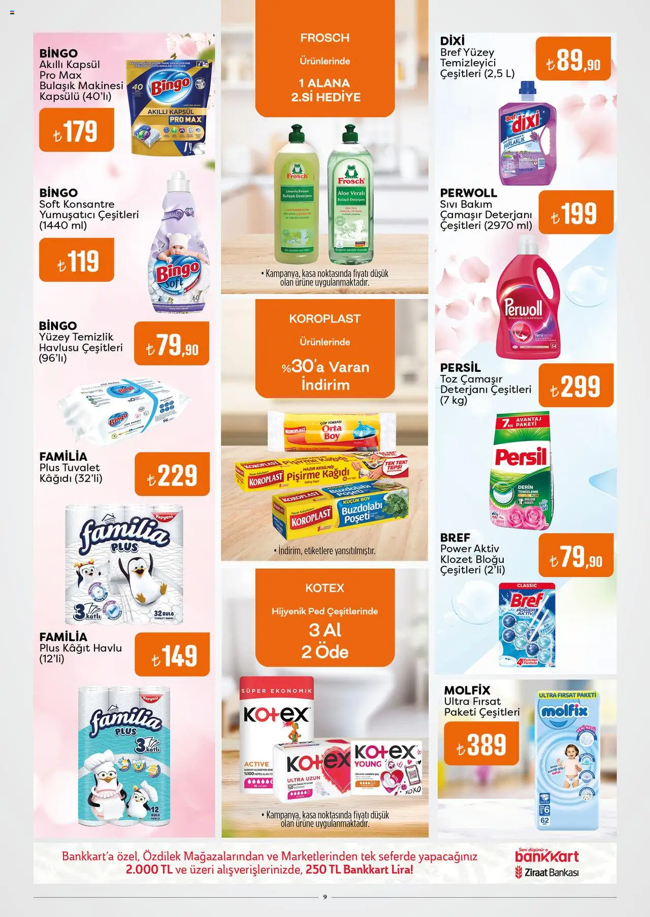 Özdilek Katalog - 08.10.2025 tarihinden itibaren geçerlidir | Sayfa: 9 | Ürünler: Tuvalet, Bulaşık deterjanı, Kasa, Bulaşık makinesi
