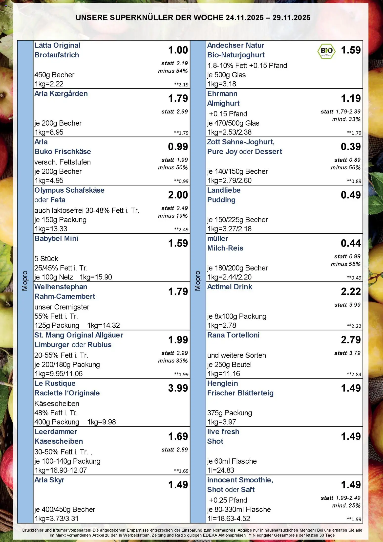 Simmel - Bayern – gültig ab 24.11.2025 | Seite: 6 | Produkte: Actimel, Lätta, Saft, Raclette