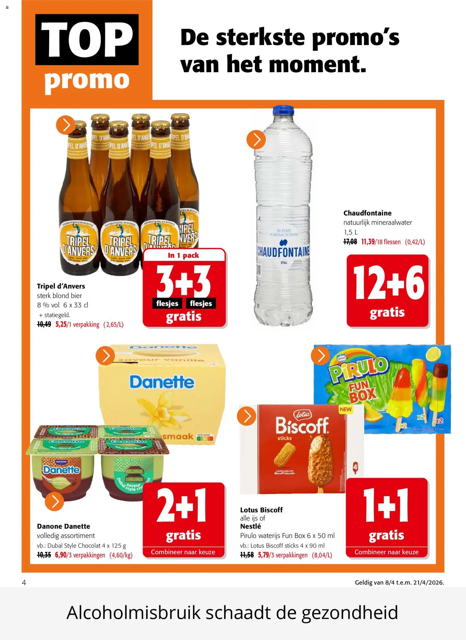 {H1} | Pagina: 4 | Producten: Bier, Box, Mineraalwater