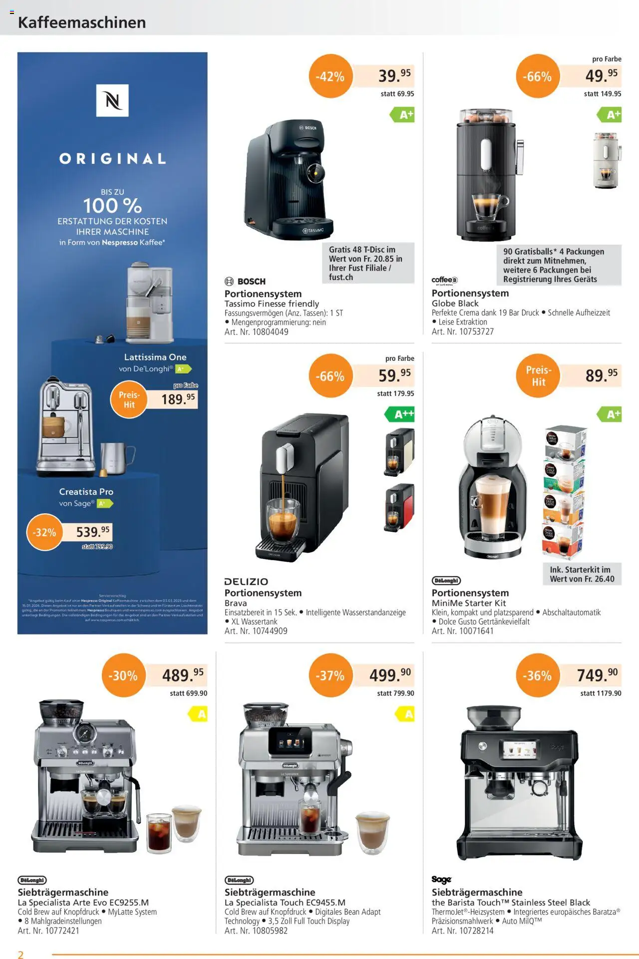 Fust Aktionen – gültig ab 20.10.2025 | Seite: 2 | Produkte: Kaffeemaschine, Bosch