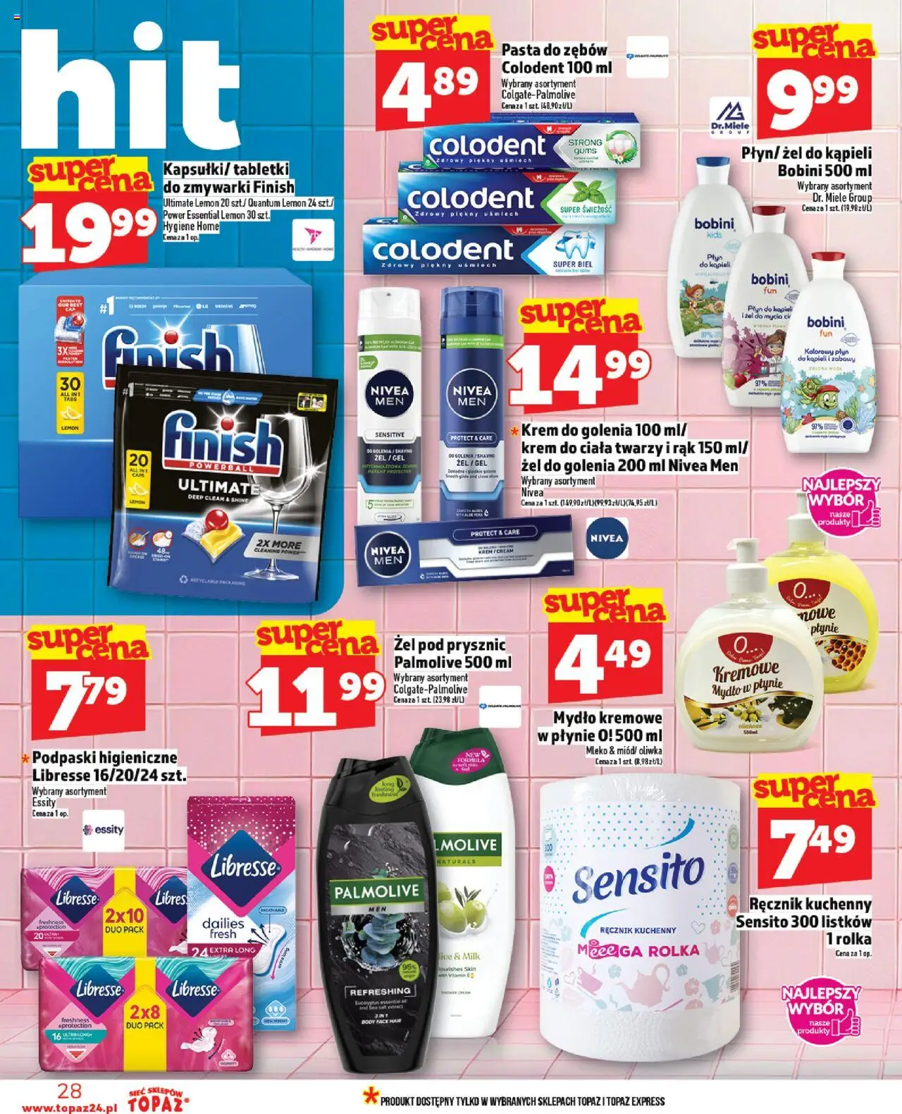 Topaz Gazetka MAZ od 14.08.2025 | Strona: 28 | Produkty: Mydło w płynie, Prysznic, Mleko, Żel pod prysznic