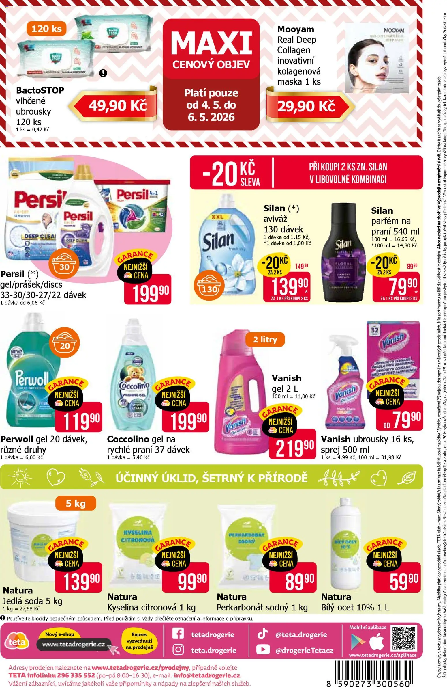 TETA Drogerie leták od 23.04.2026 | Strana: 20 | Produkty: Ubrousky, Jedlá soda, Parfém, Vanish
