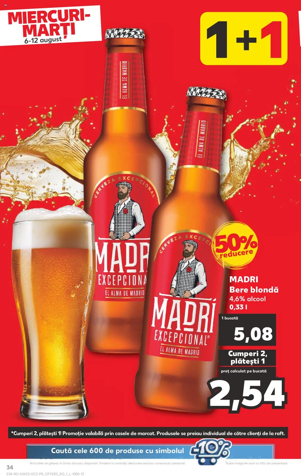 Catalog Kaufland - Tulcea – valabil de la 06.08.2025 | Pagină: 34 | Produse: Bere