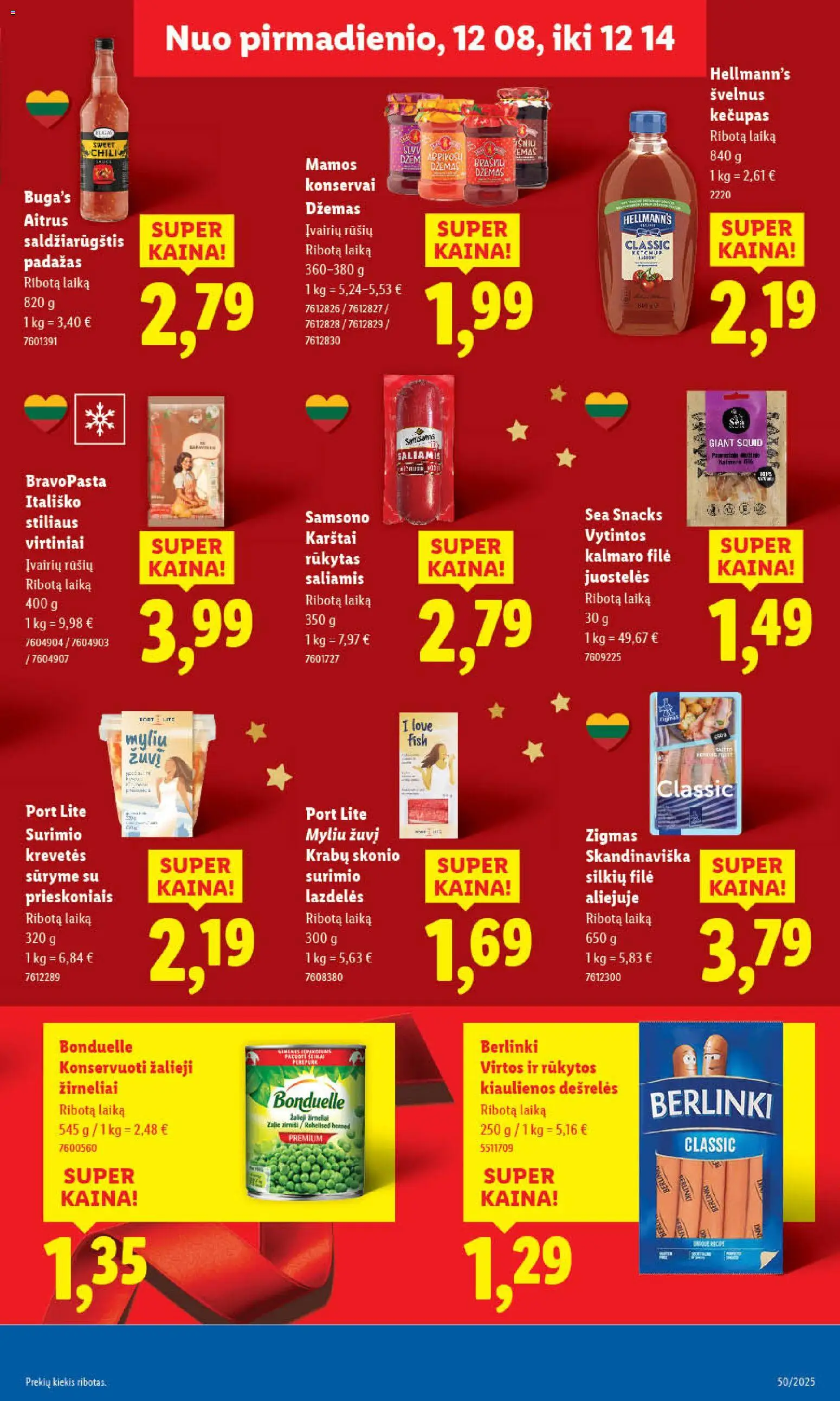 LIDL akcijos nuo 08.12.2025 | Puslapis: 31 | Prekių: Konservai, Padažas, Žirneliai, Kečupas