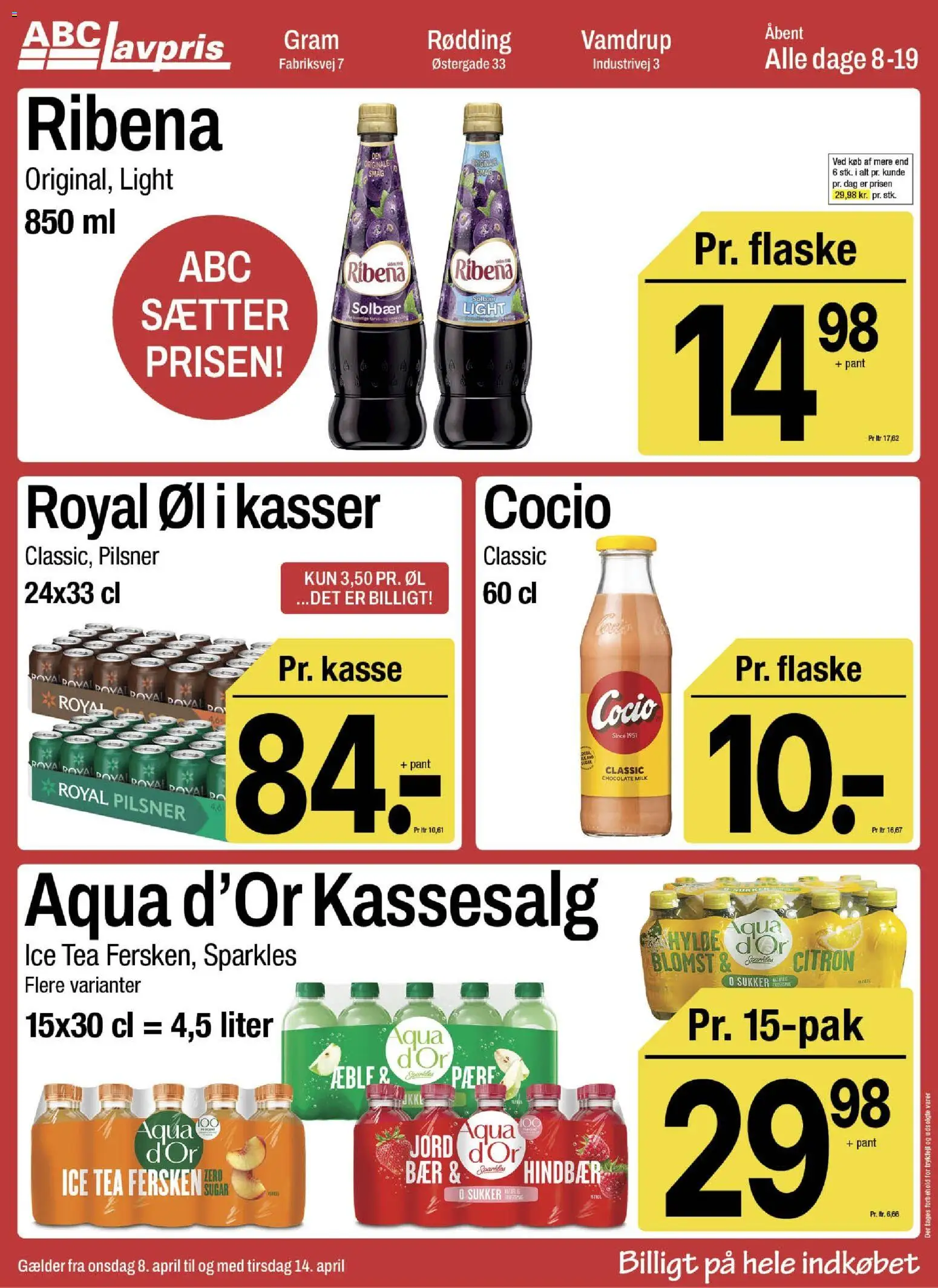 Abc Lavpris tilbudsavis – gyldig fra 08.04.2026 | Side: 7 | Produkter: Øl, Hindbær, Solbær, Sukker