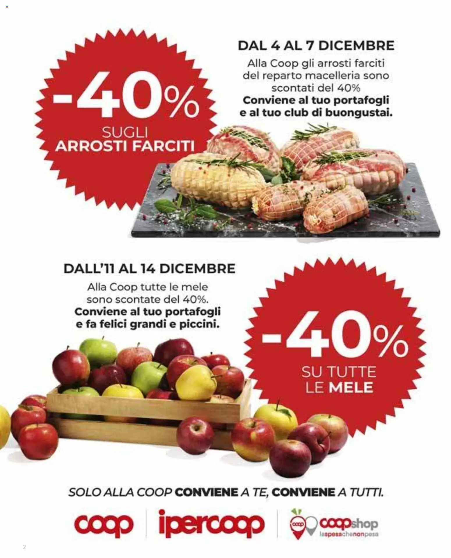 Volantino Ipercoop del 04.12.2025 | Pagina: 2 | Prodotti: Mele