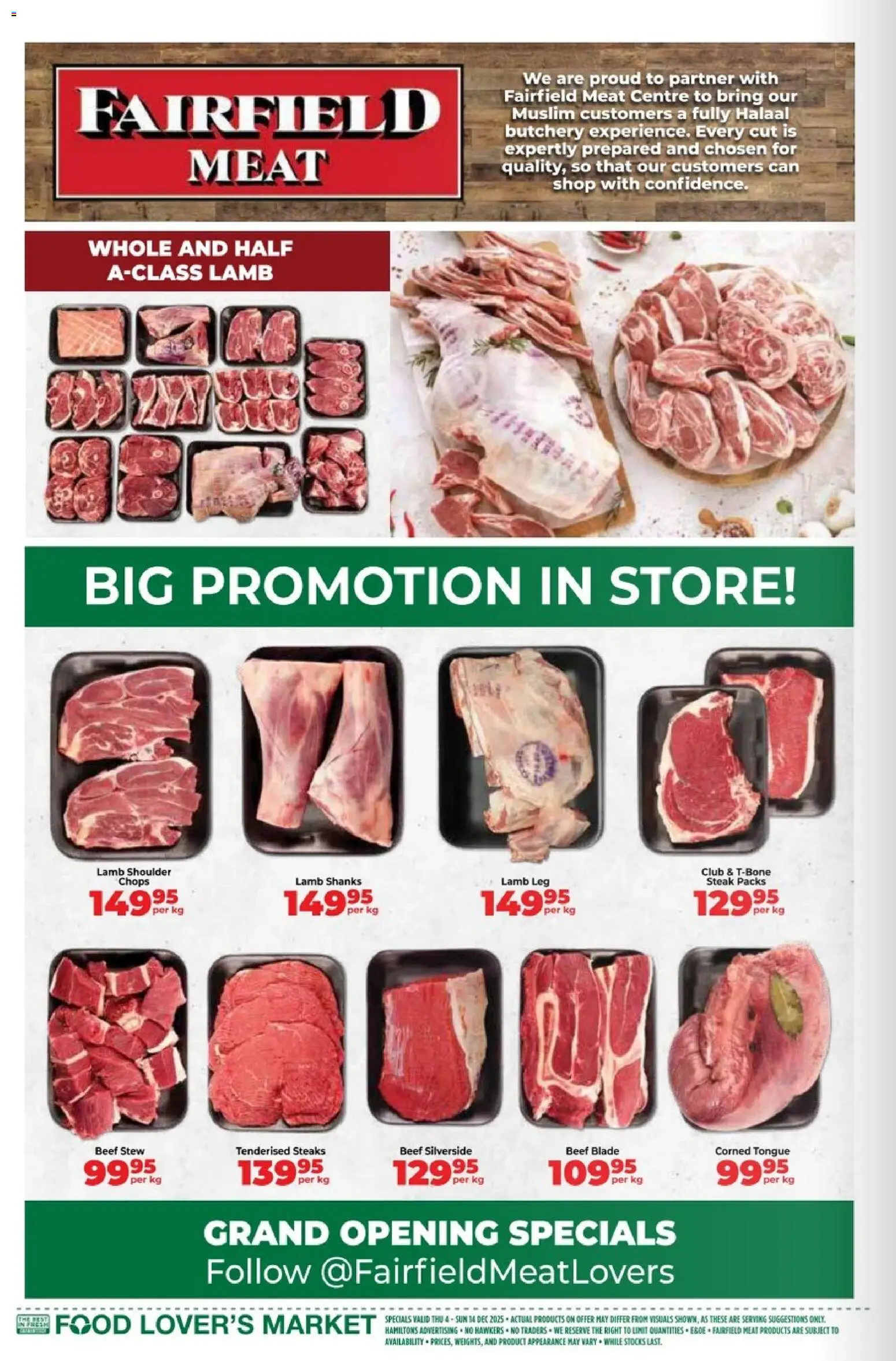 New Food Lover's Market catalogue – valid from 04.12.2025 | Page: 4 | Products: Steak, Beef