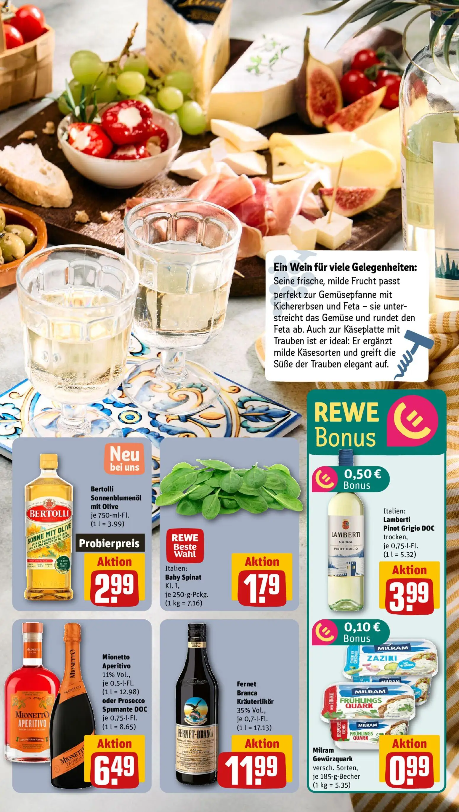 Rewe Prospekt 	 – gültig ab 02.03.2026 | Seite: 11 | Produkte: Quark, Trauben, Sonnenblumenol, Gemüse