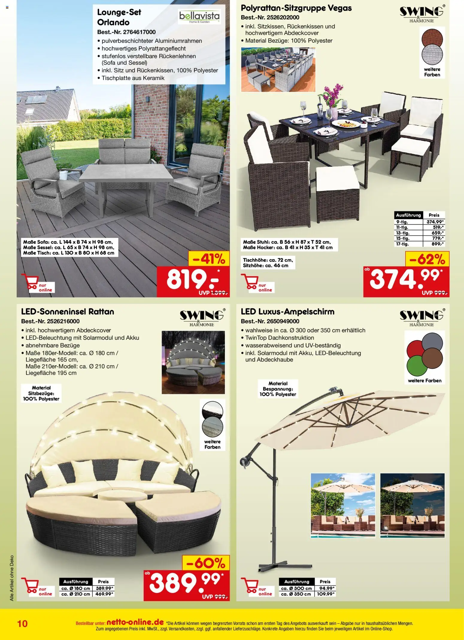 Netto Marken-Discount Online-Angebote Mai – gültig ab 01.05.2026 | Seite: 10 | Produkte: Sofa, Sessel, Tisch, Stuhl