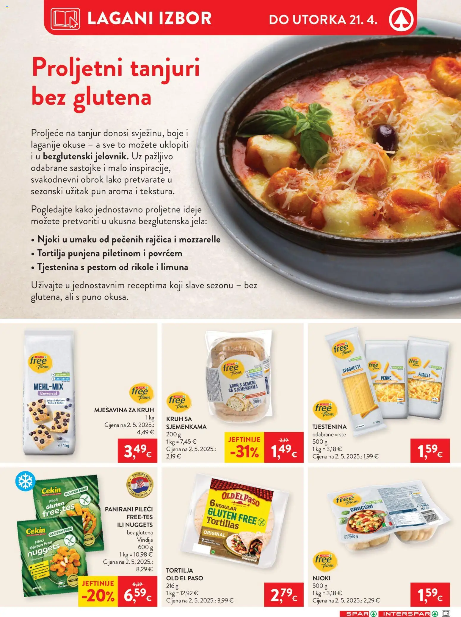 Spar katalog | vrijedi od 15.04.2026 | Stranica: 18 | Proizvodi: Kruh, Njoki, Rajčica, Tanjuri