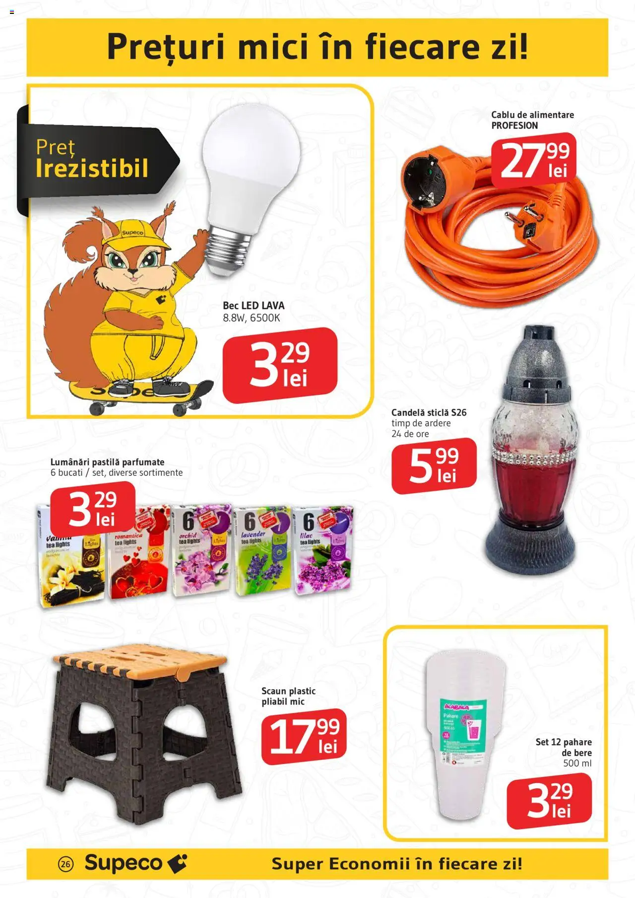 Catalog Supeco – valabil de la 21.08.2025 | Pagină: 26 | Produse: Bec, Pahare, Scaun, Mici