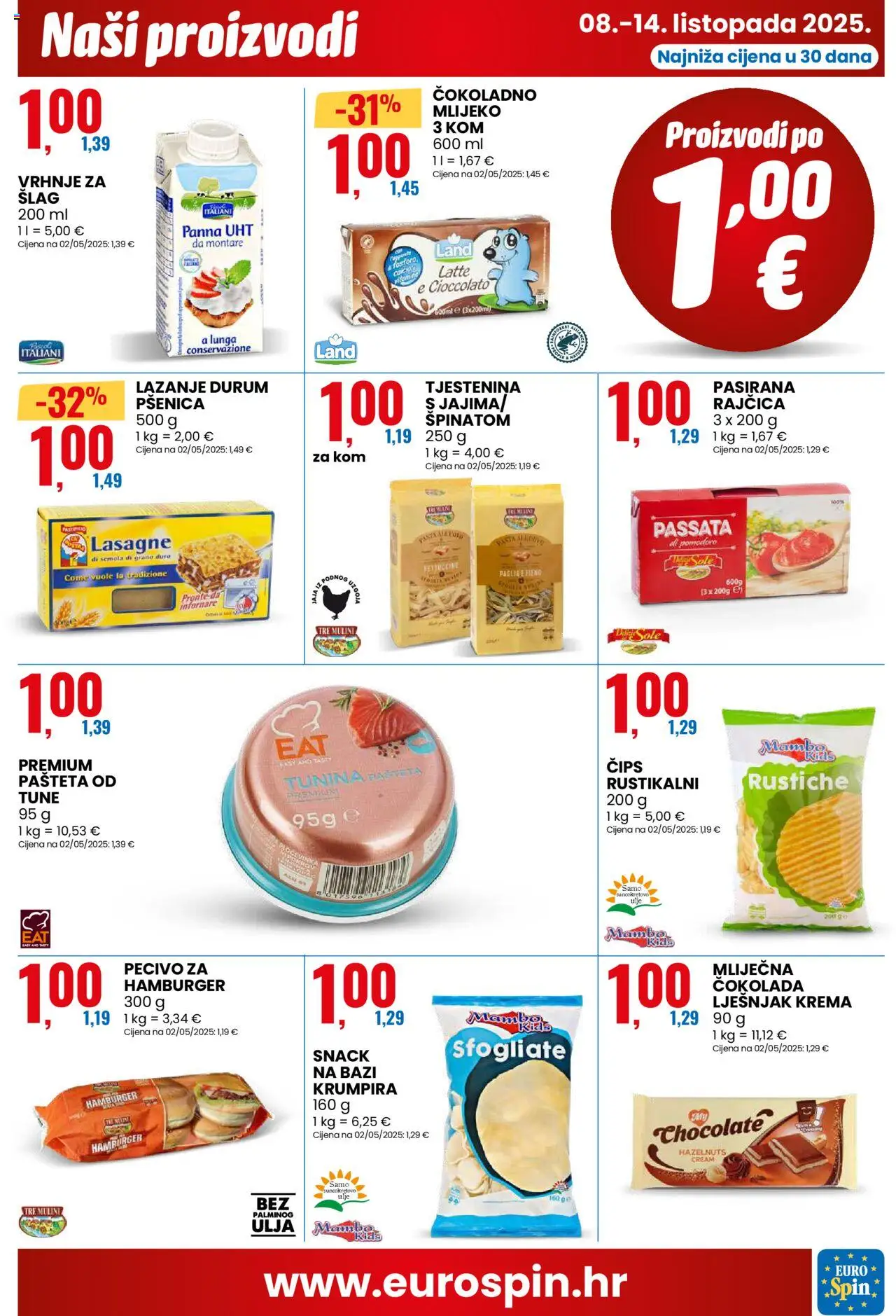 Eurospin katalog | vrijedi od 08.10.2025 | Stranica: 3 | Proizvodi: Čokolada, Lješnjak, Pašteta, Pecivo