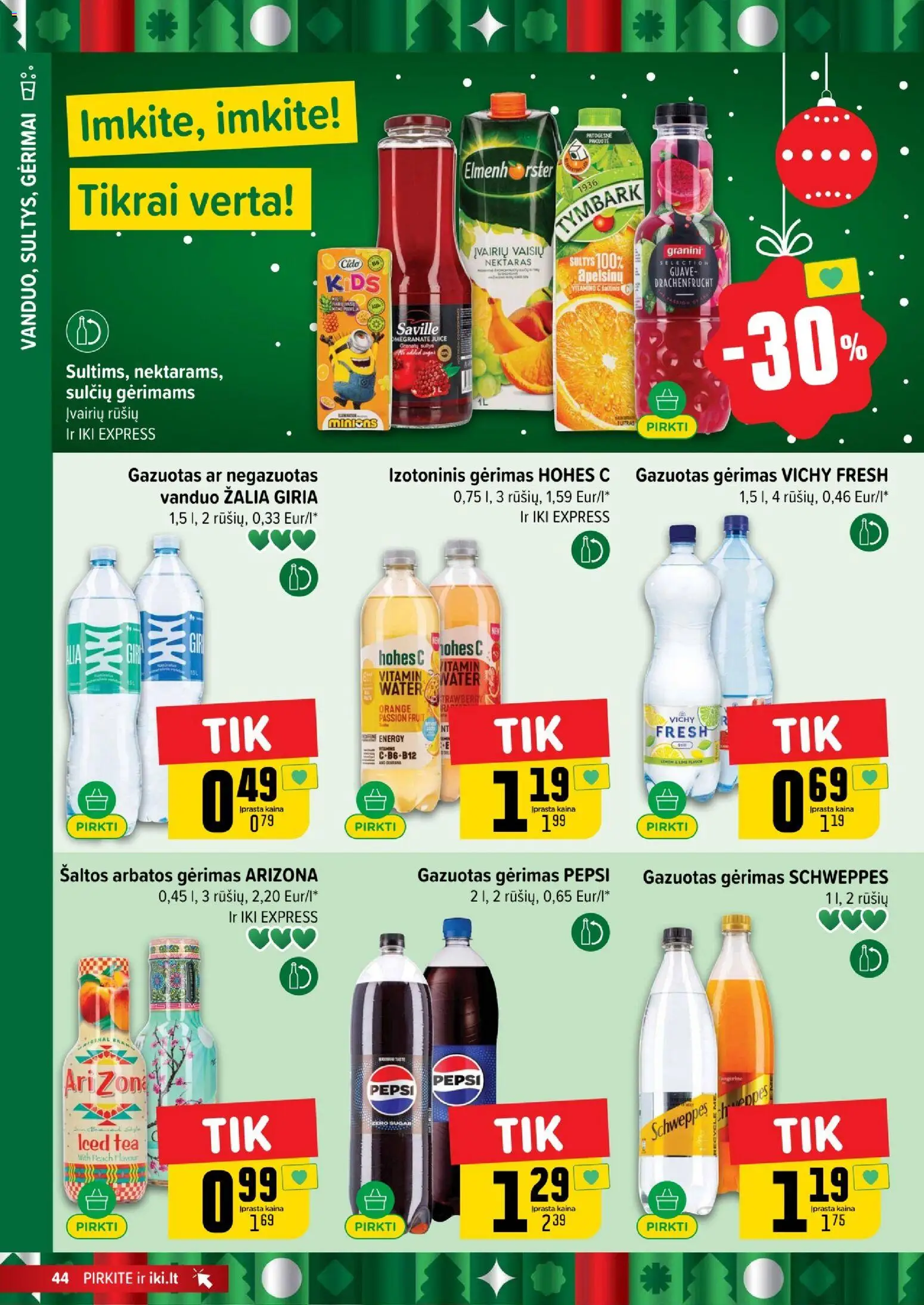 IKI akcijos nuo 29.12.2025 | Puslapis: 44 | Prekių: Sultys