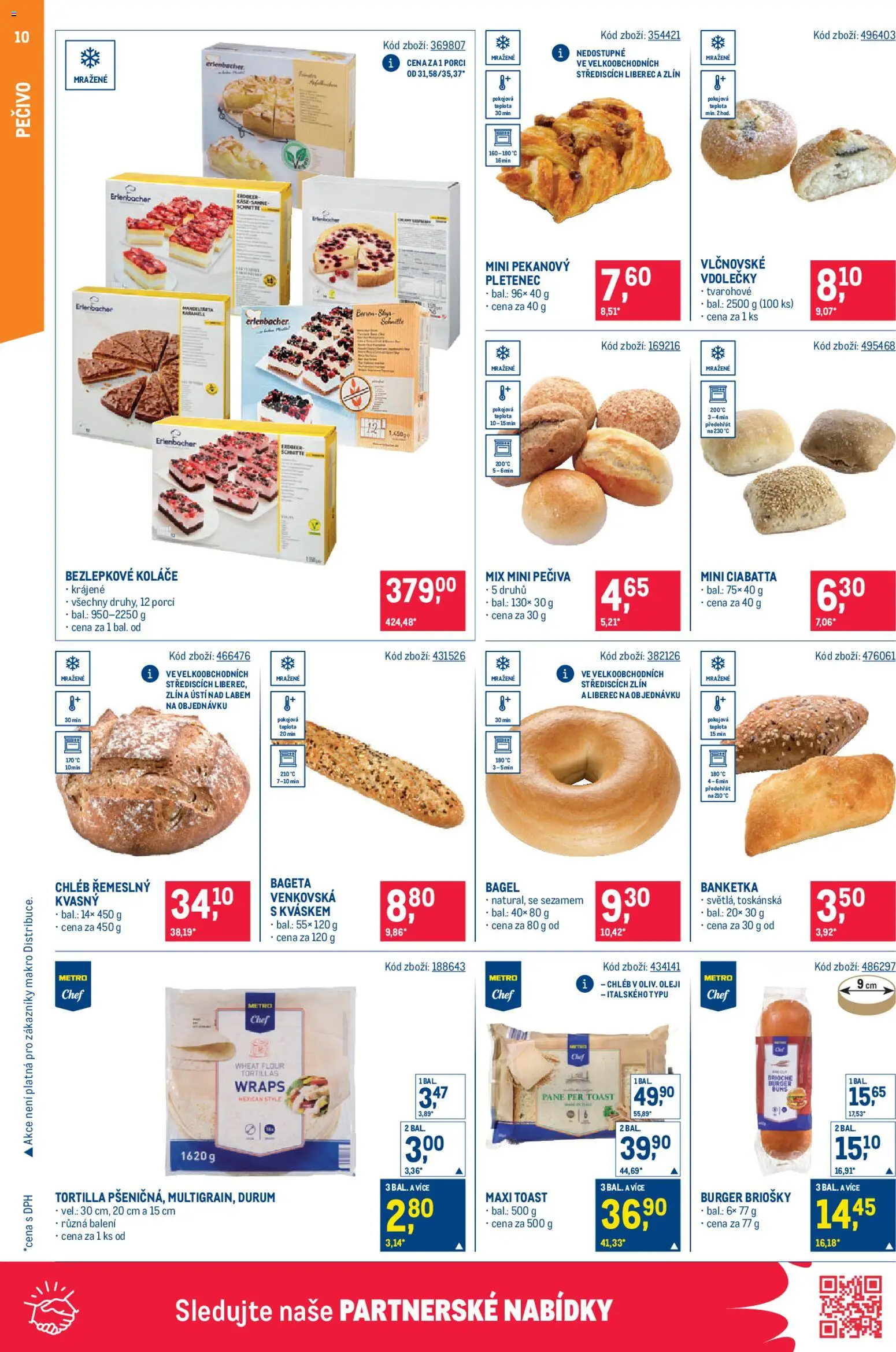 Makro leták - Gastronomie od 11.02.2026 | Strana: 10 | Produkty: Bagel, Pečivo, Tortilla, Ciabatta