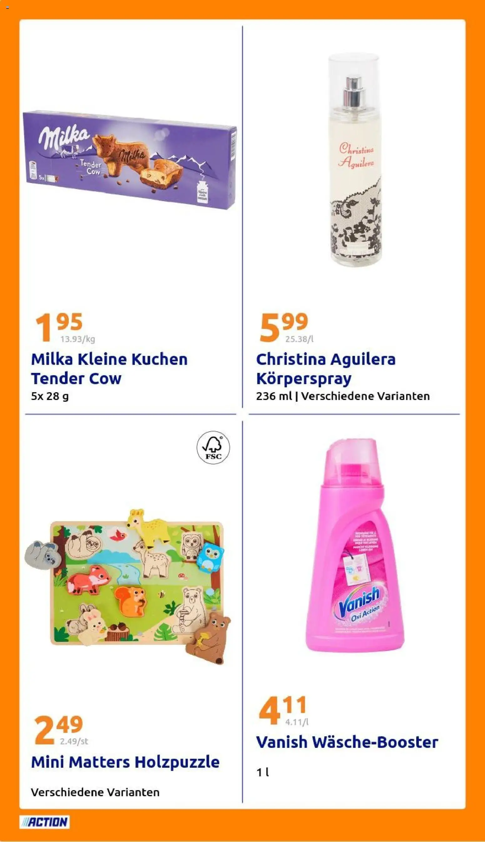 Action Prospekt – gültig ab 22.10.2025 | Seite: 28 | Produkte: Milka, Kuchen, Körperspray