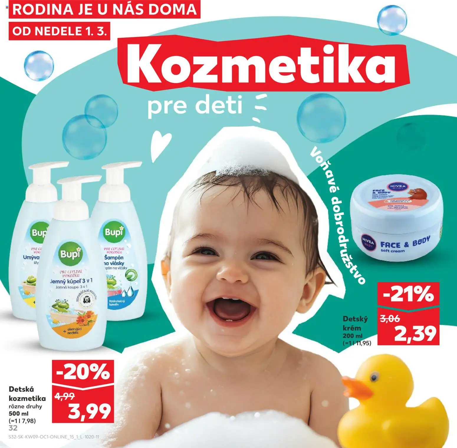 Kaufland SK akciós ujság - amely érvényes a következő dátumtól: 01.03.2026 | Oldal: 32 | Termékek: Body, Sampon