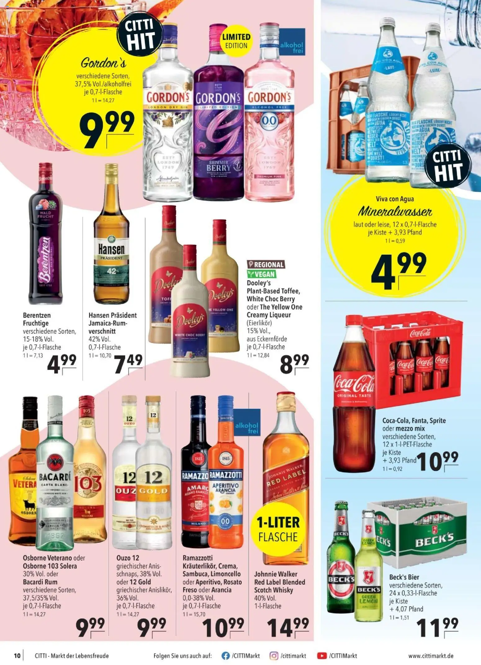 CITTI tilbudsavis – gyldig fra 14.01.2026 | Side: 10 | Produkter: Coca Cola, Whisky, Cola