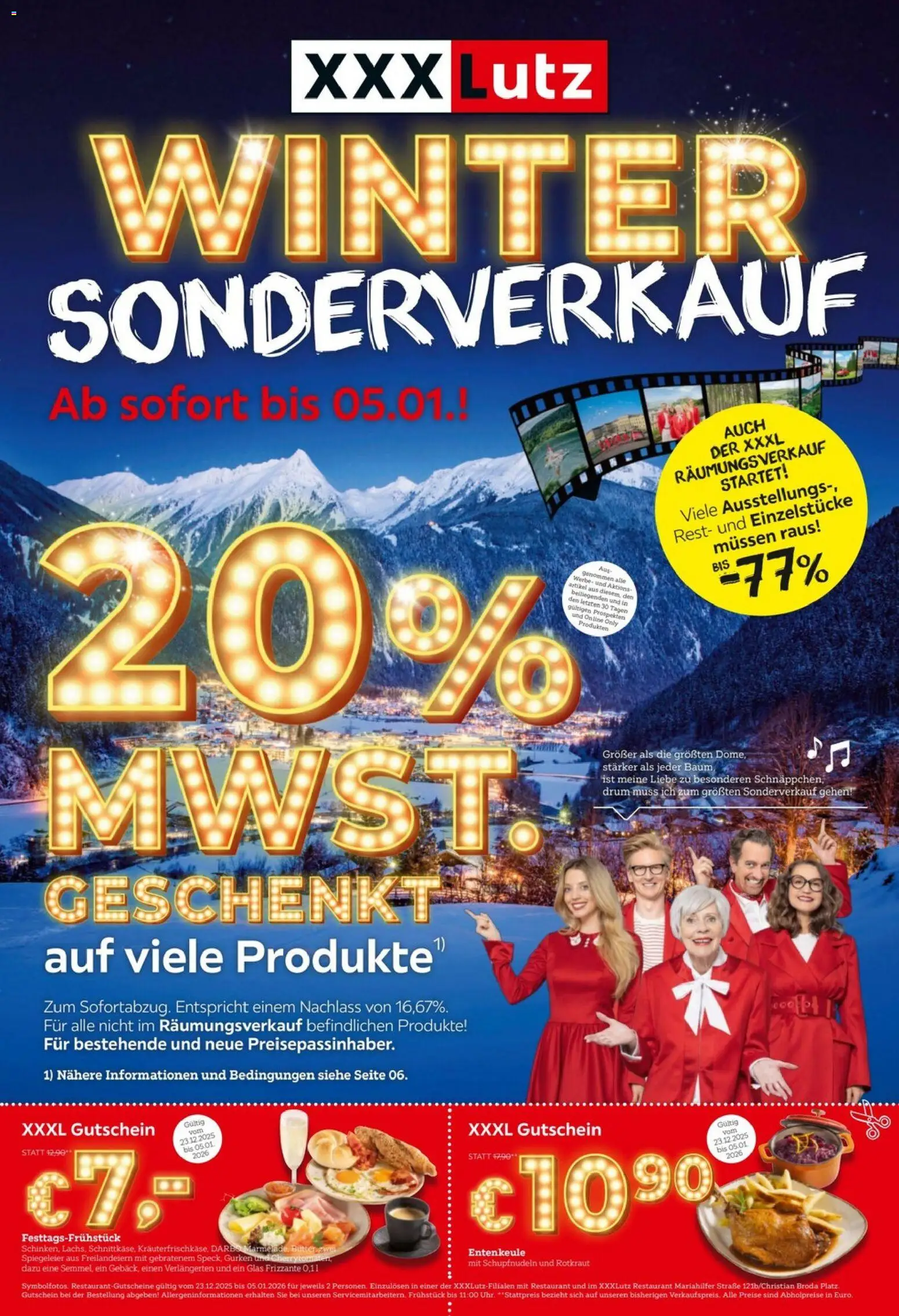 XXXLutz Winter Sonderverkauf gültig ab 29.12.2025 | Seite: 1 | Produkte: Gurken