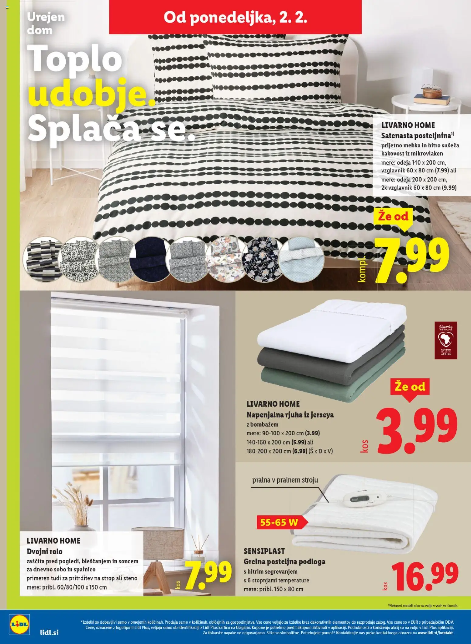 Novi Lidl katalog ponudbe – veljaven od 29.01.2026 | Stran: 44 | Izdelki: Vzglavnik, Rolo, Odeja, Rjuha