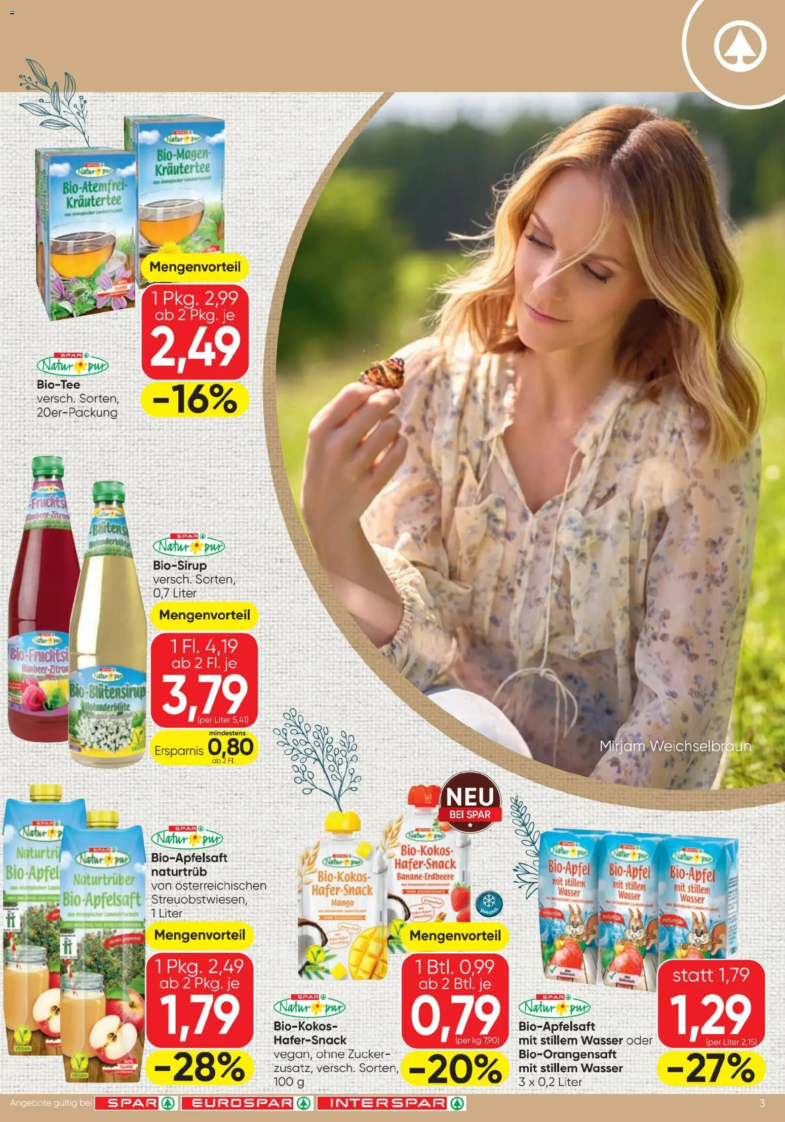 Spar So schmeckt die Natur pur gültig ab 26.02.2026 | Seite: 3 | Produkte: Wasser, Zucker, Mango