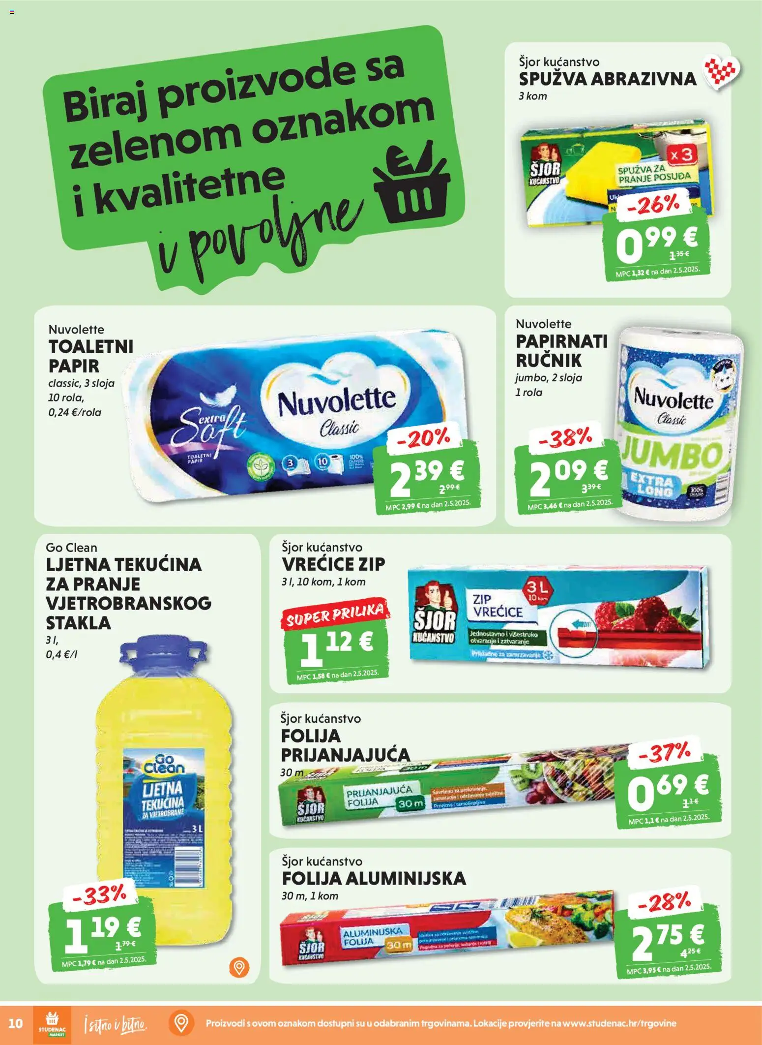 Studenac katalog | vrijedi od 08.04.2026 | Stranica: 10 | Proizvodi: Spužva, Ručnik