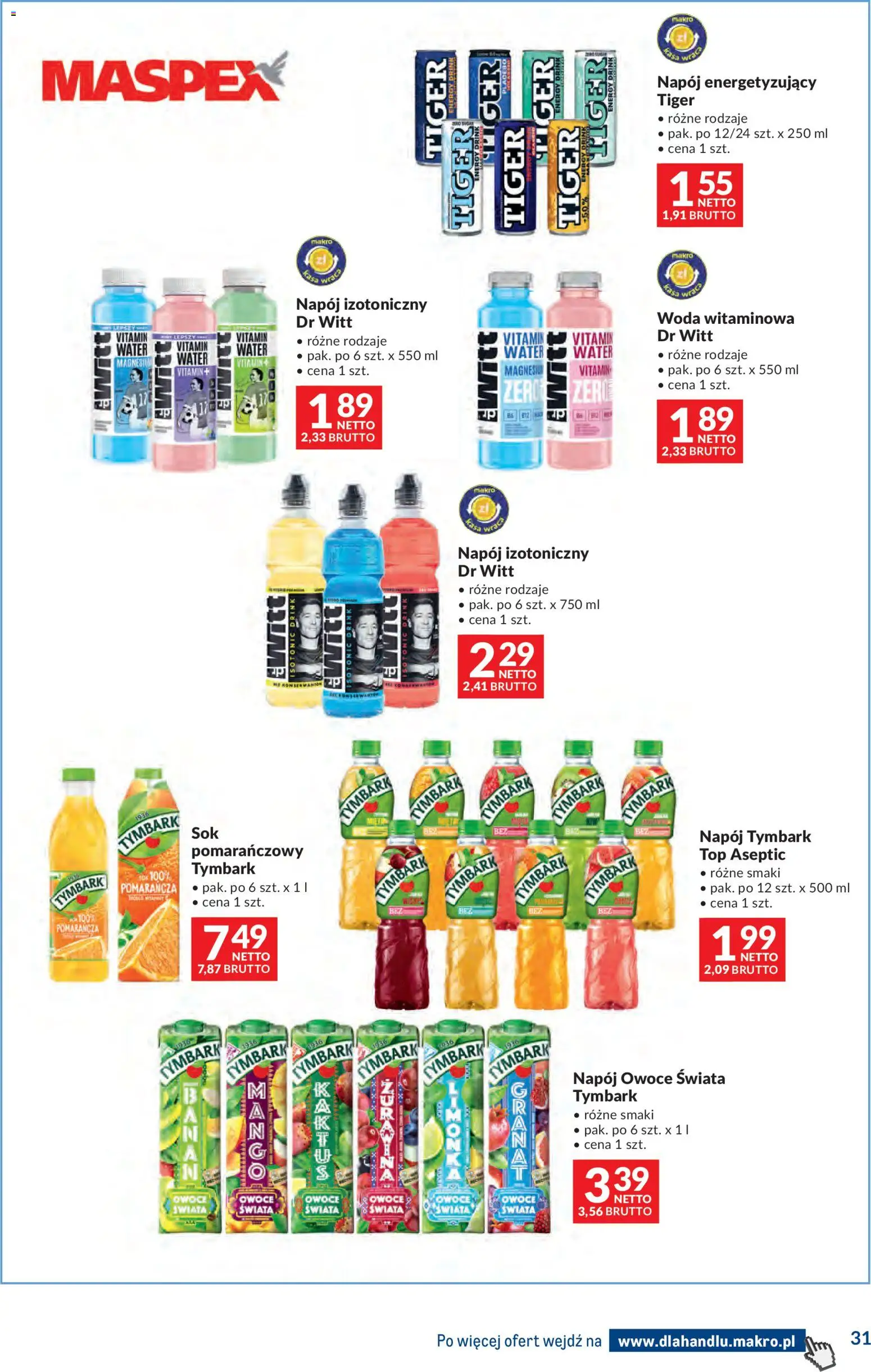 Makro gazetka - Dystrybucja do sklepów od 28.04.2026 | Strona: 31 | Produkty: Top, Woda, Owoce